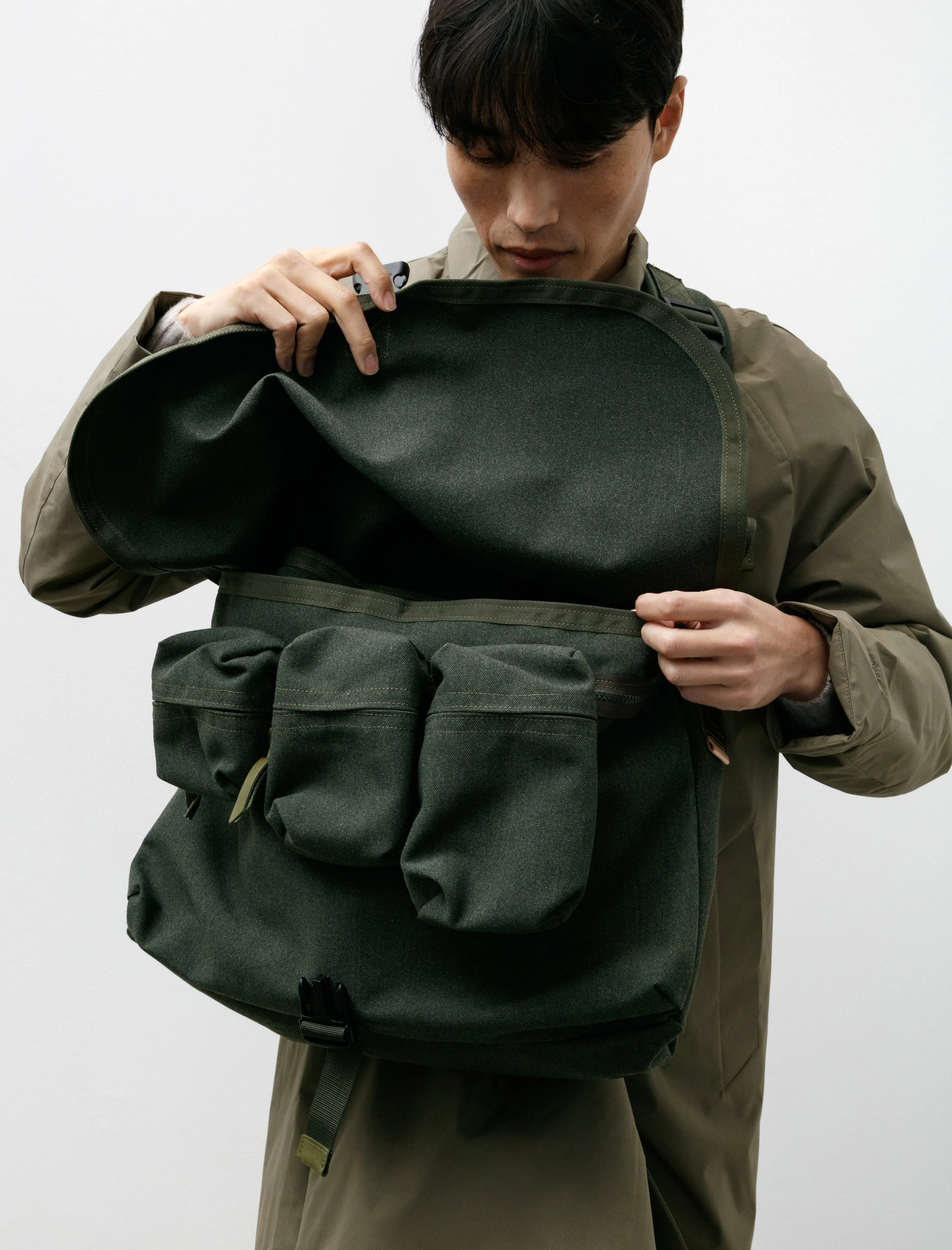 Messenger Bag Large Khaki Olive sold by SHOP NEIGHBOR product image thumbnail 2