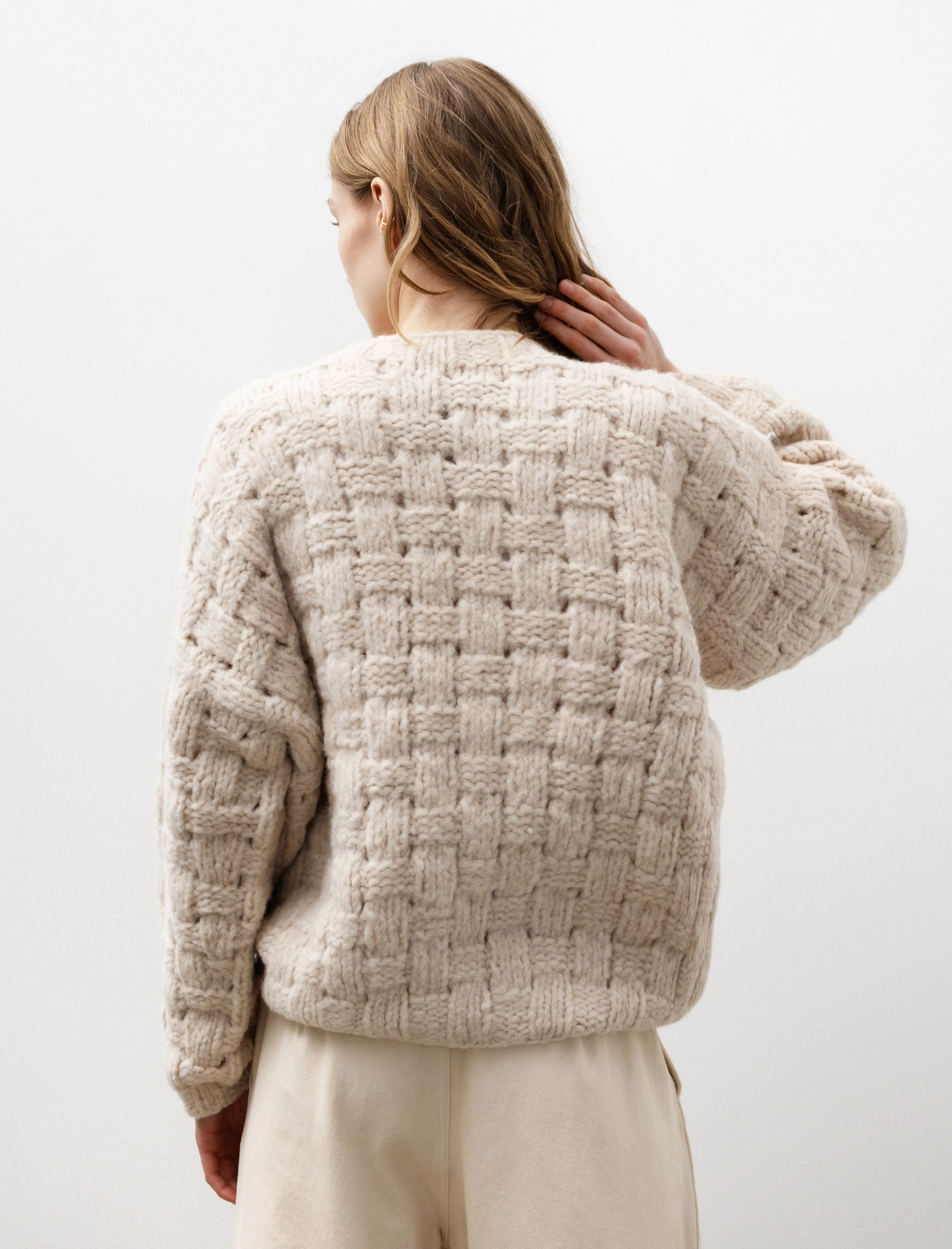 Handknit Interlace Pullover Alabaster sold by SHOP NEIGHBOR product image thumbnail 4