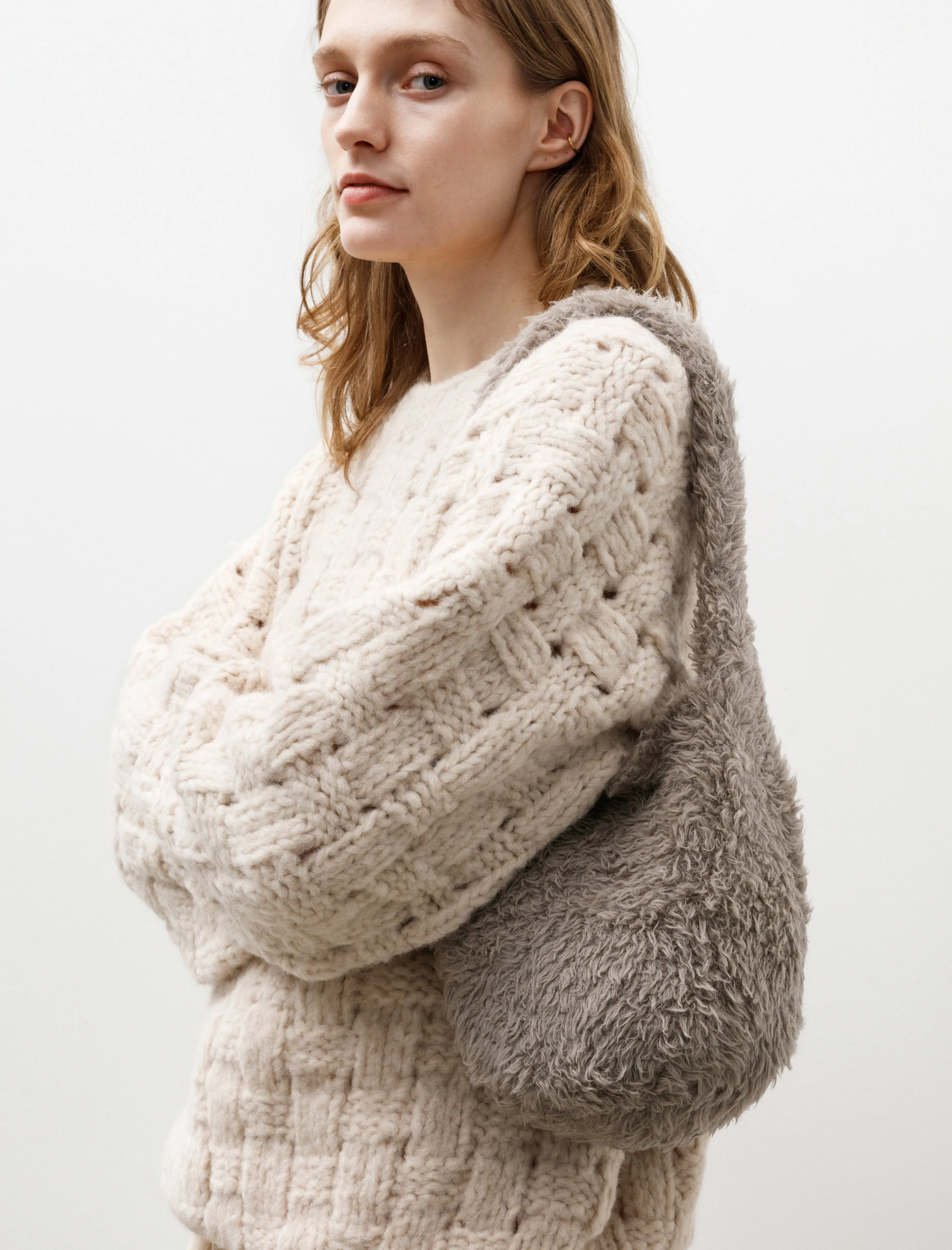 Crochet Fur Bag Taupe sold by SHOP NEIGHBOR product image thumbnail 2