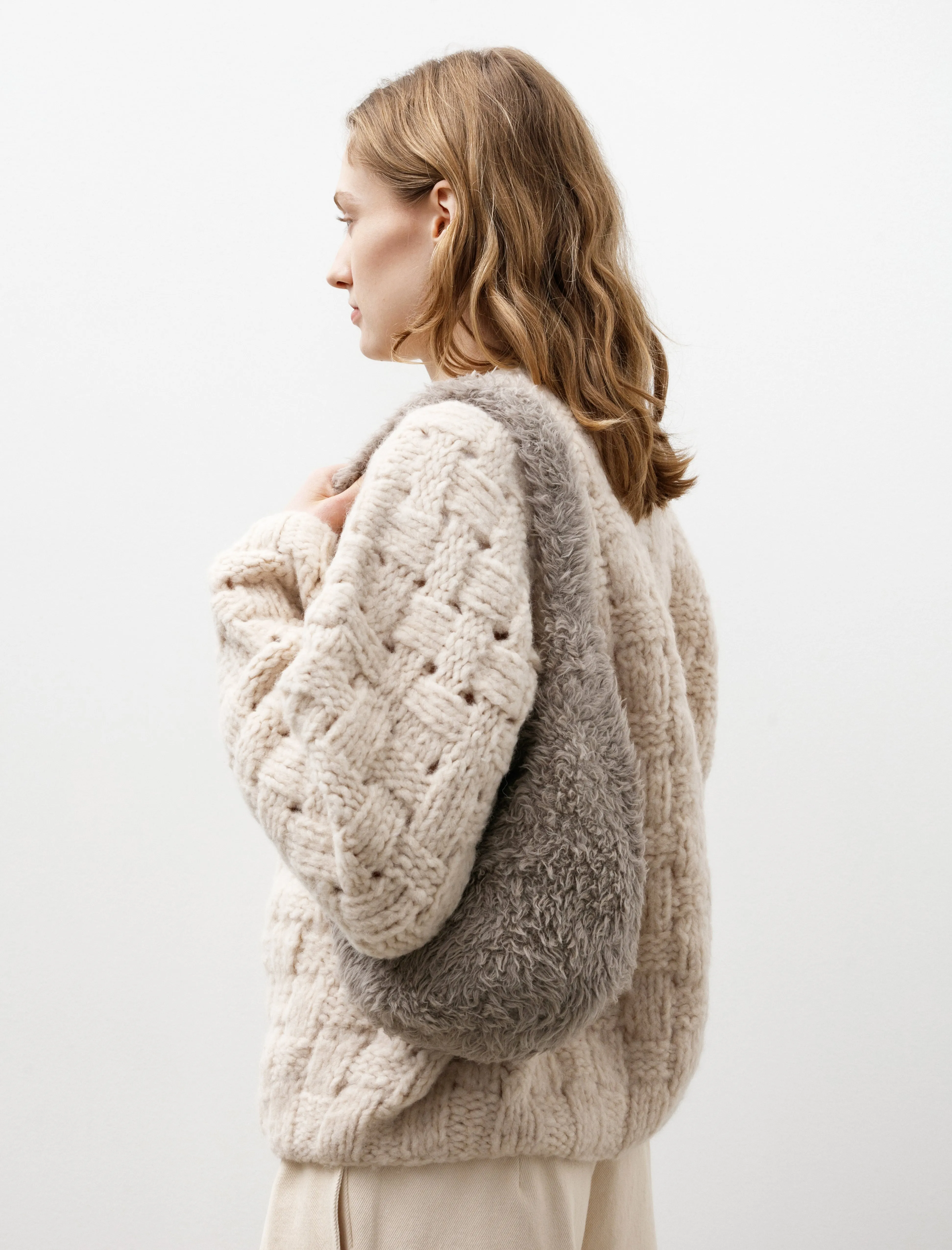 Crochet Fur Bag Taupe sold by SHOP NEIGHBOR product image thumbnail 3