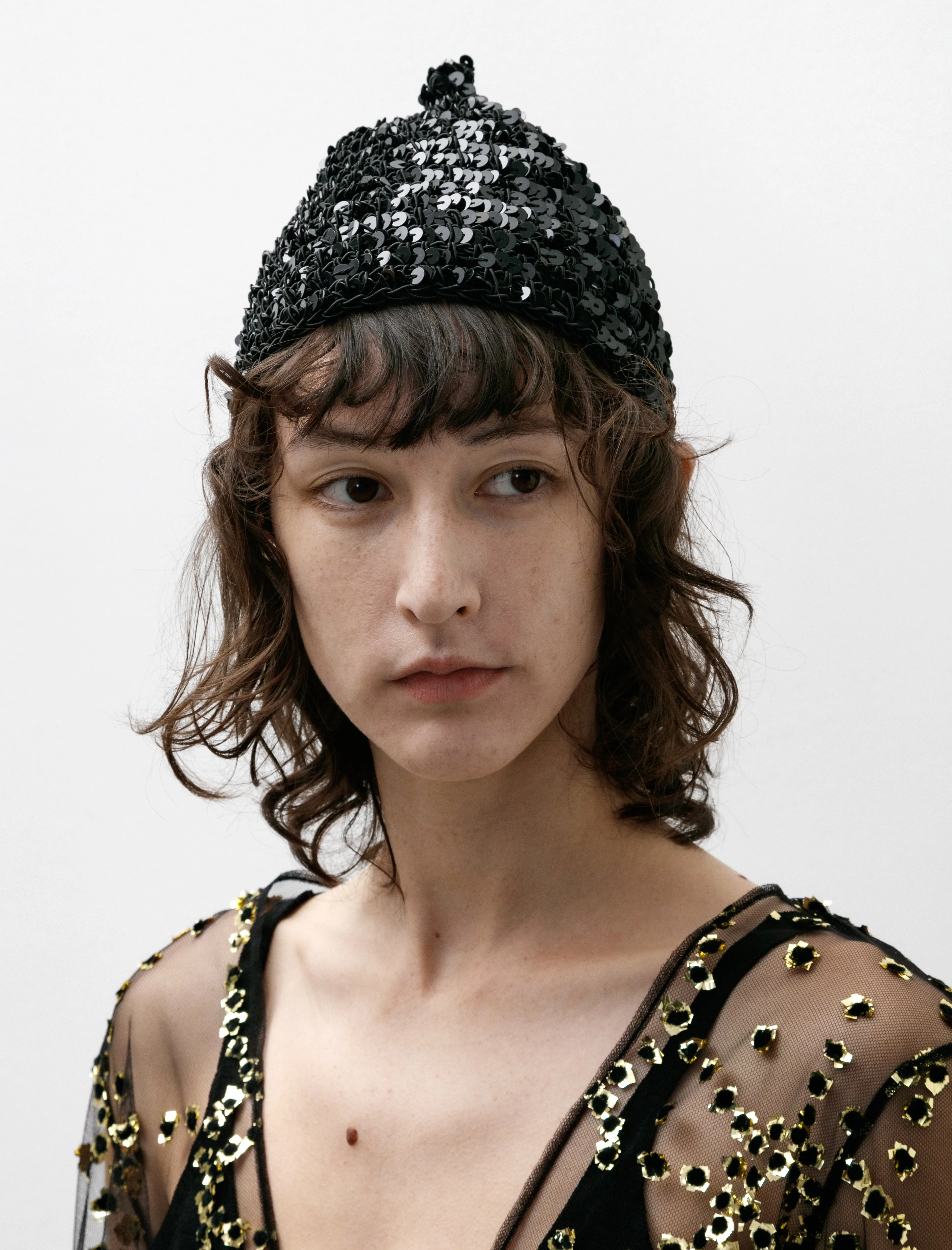 Sequinned Cap Black sold by SHOP NEIGHBOR