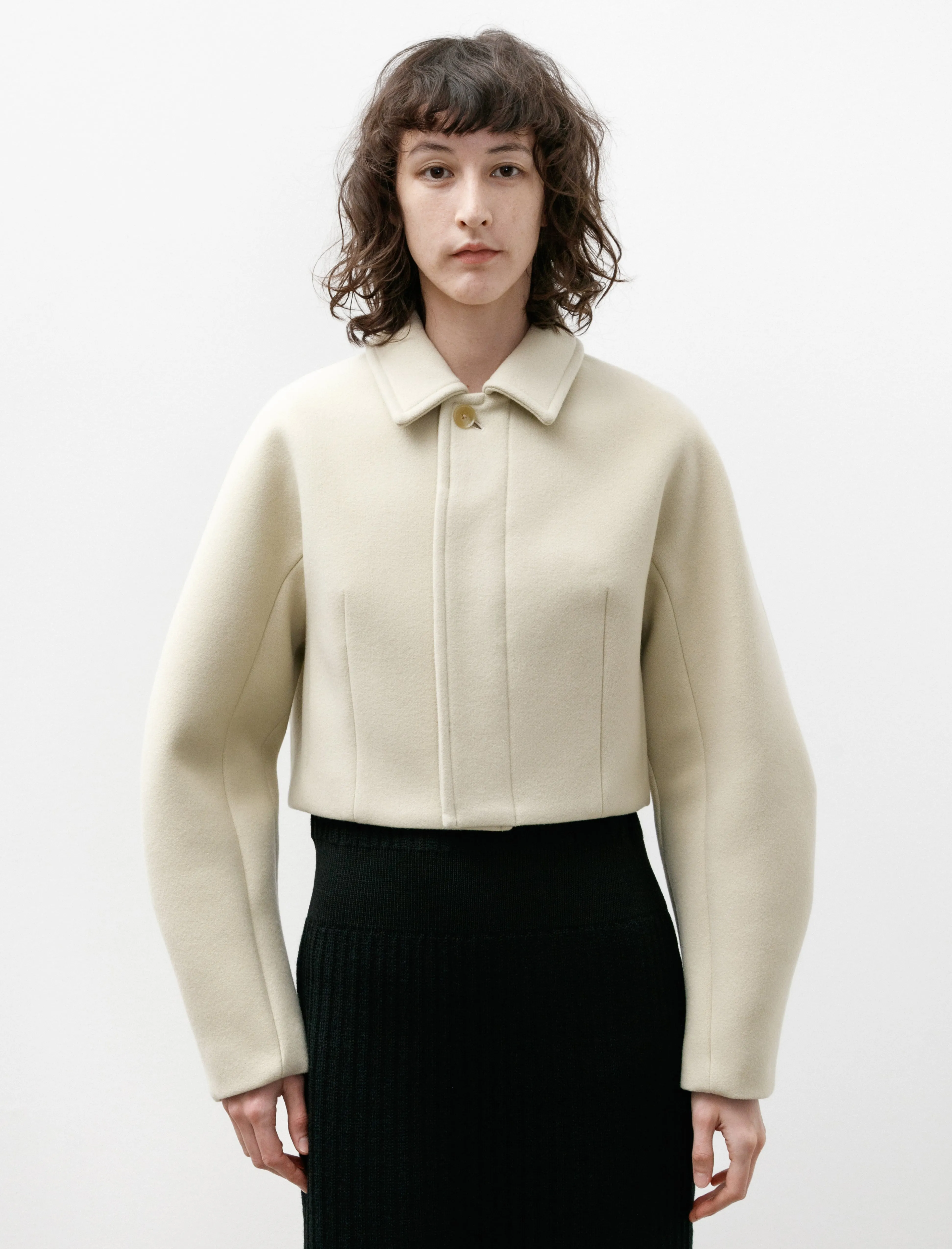 Sponge Wool Melton Short Blouson Light Lime sold by SHOP NEIGHBOR product image thumbnail 3