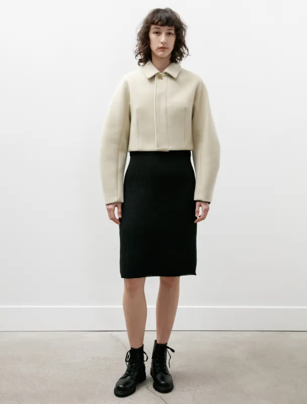 Sponge Wool Melton Short Blouson Light Lime made by SHOP NEIGHBOR