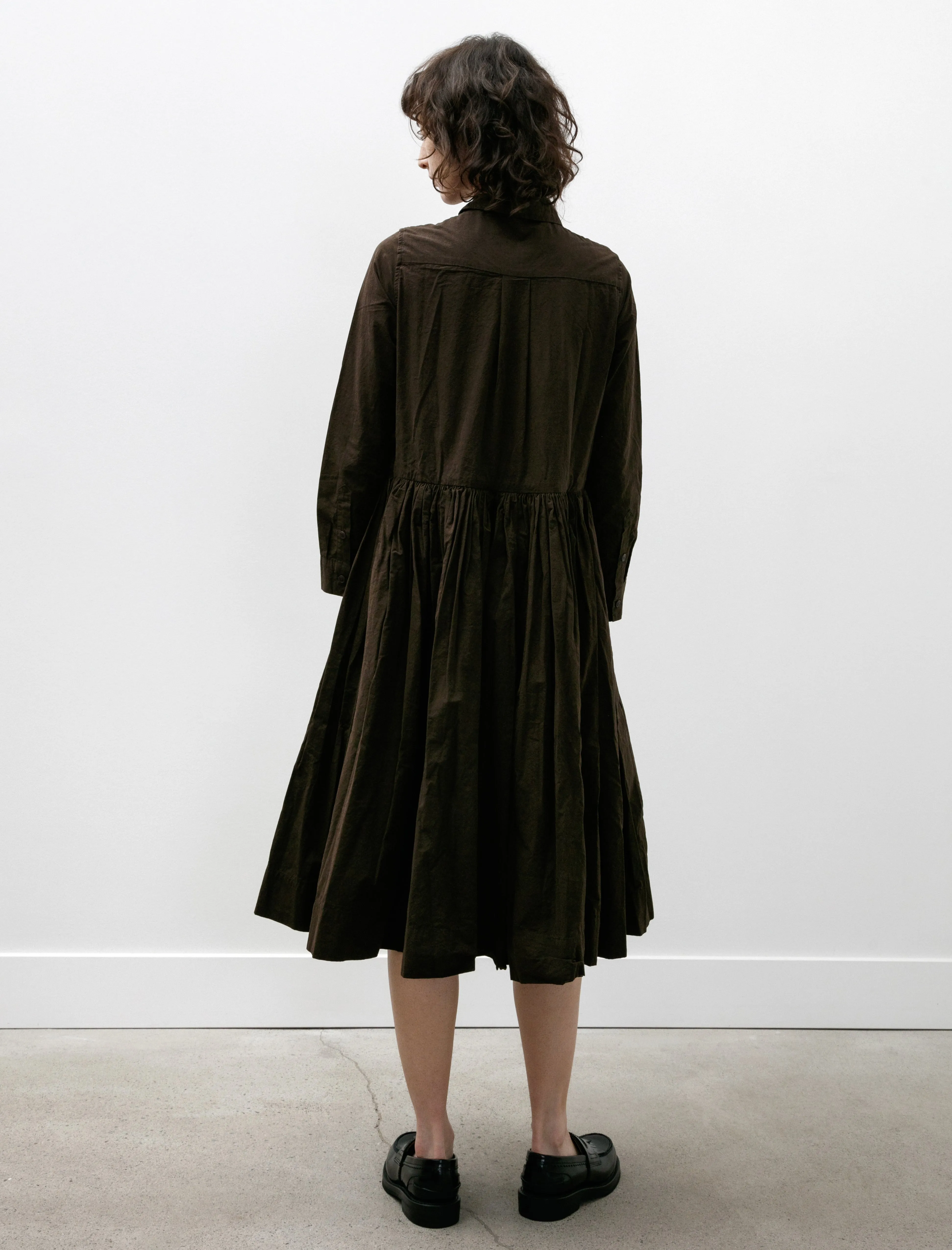 Helayane Rouch Dress Paper Cotton Dark Brown sold by SHOP NEIGHBOR product image thumbnail 4