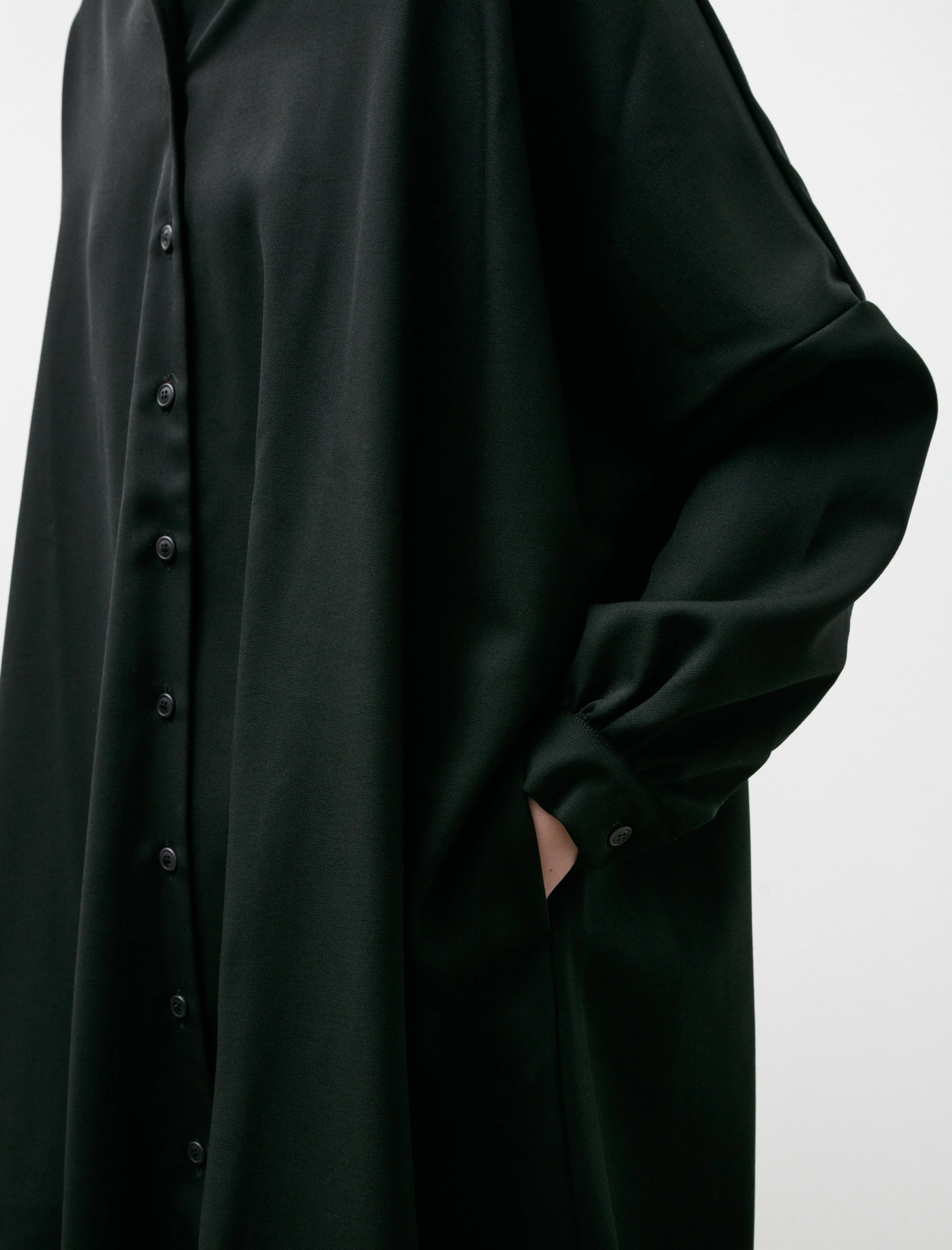Yuki Long Shirt Gabardine Black sold by SHOP NEIGHBOR product image thumbnail 3
