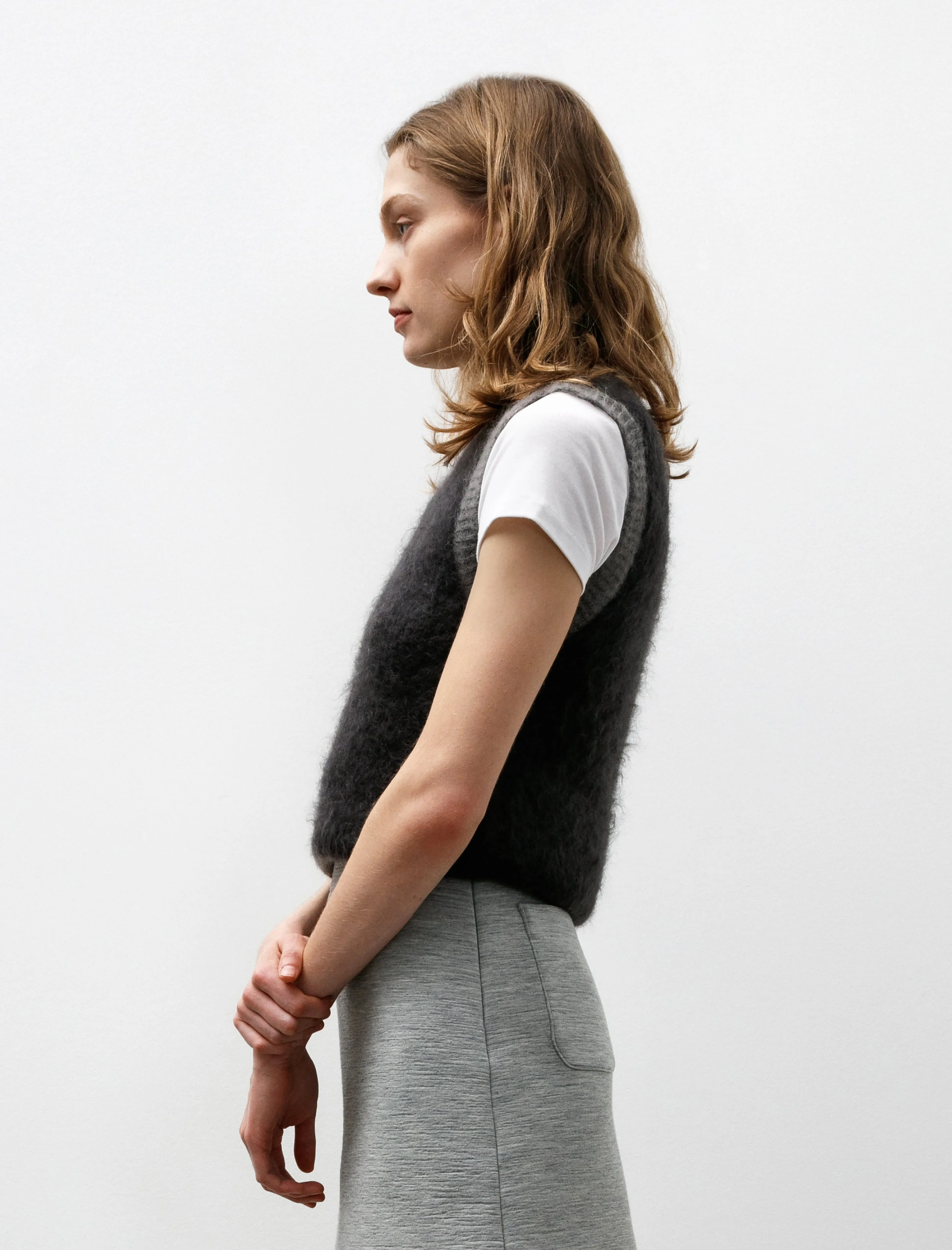 Mohair Knit Vest Grey sold by SHOP NEIGHBOR product image thumbnail 3