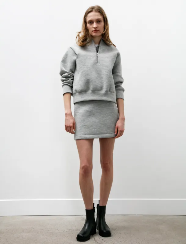 Alpaca Double Knit Half Zip Grey sold by SHOP NEIGHBOR