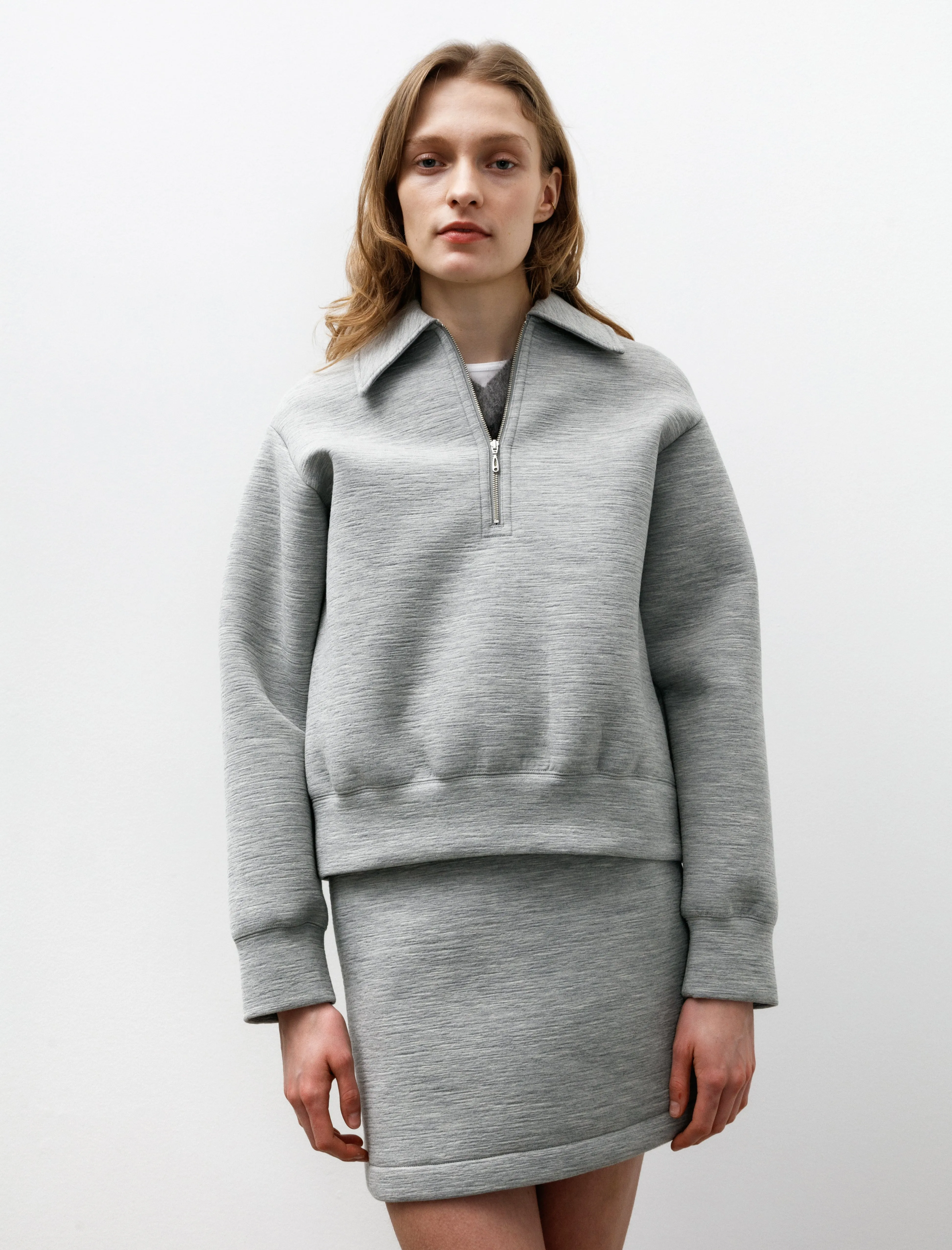 Alpaca Double Knit Half Zip Grey sold by SHOP NEIGHBOR product image thumbnail 2