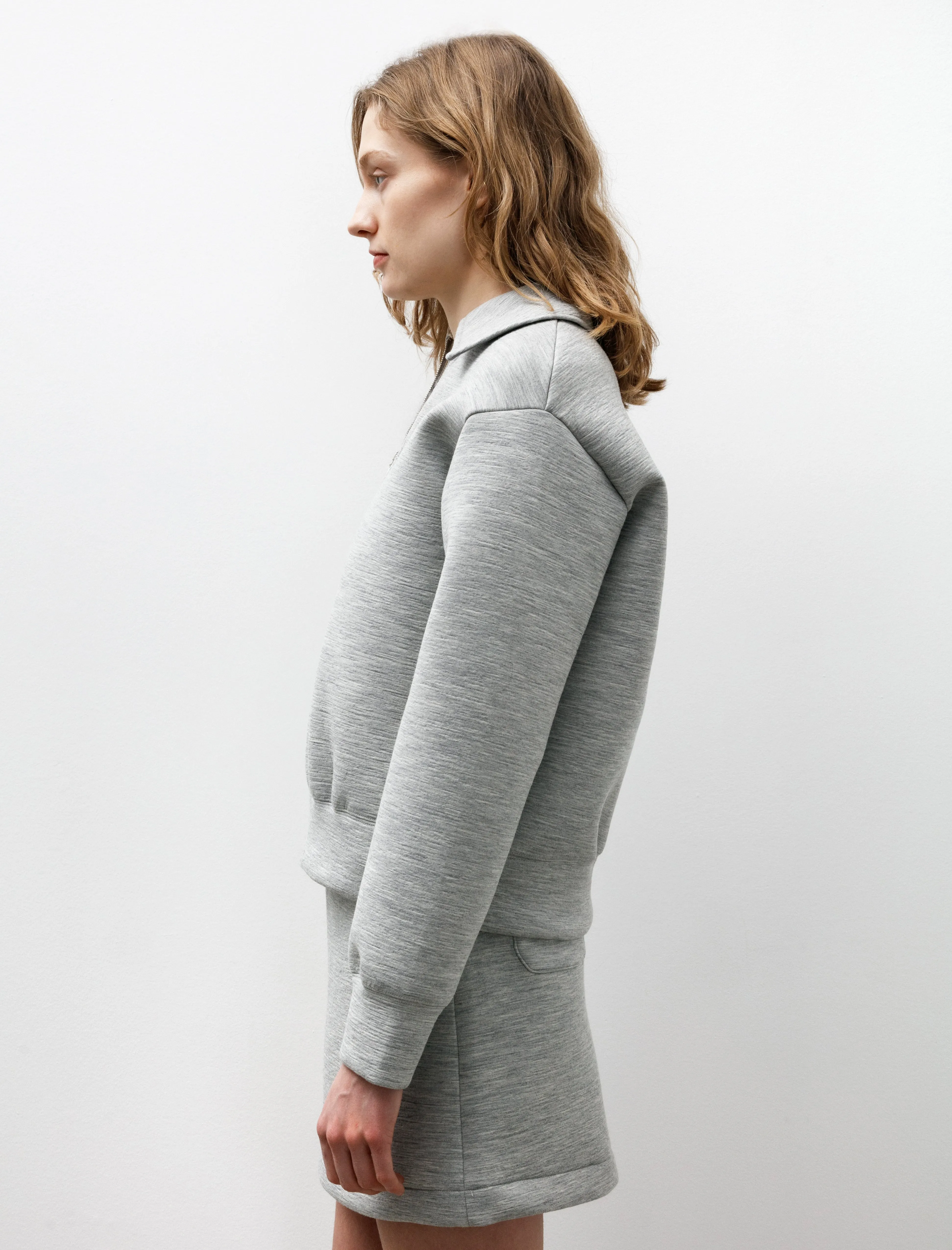 Alpaca Double Knit Half Zip Grey sold by SHOP NEIGHBOR product image thumbnail 4