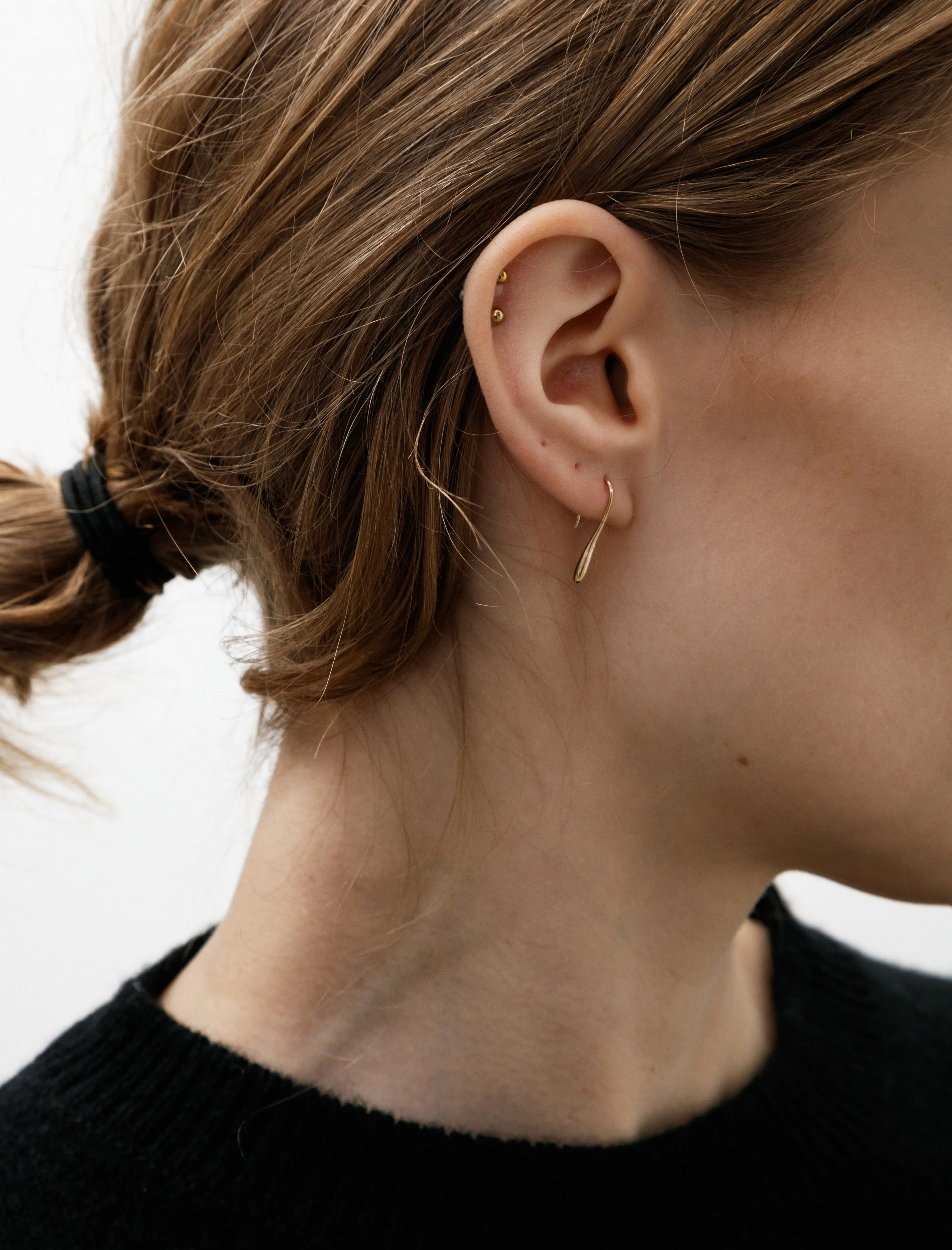 Long Slip on Earrings Gold sold by SHOP NEIGHBOR