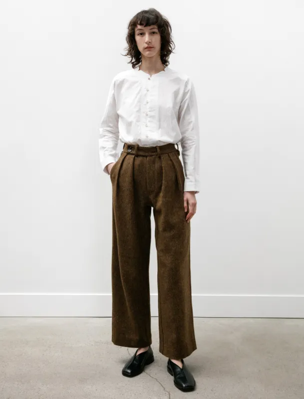 Donegal Pleated Trousers Cascade made by SHOP NEIGHBOR