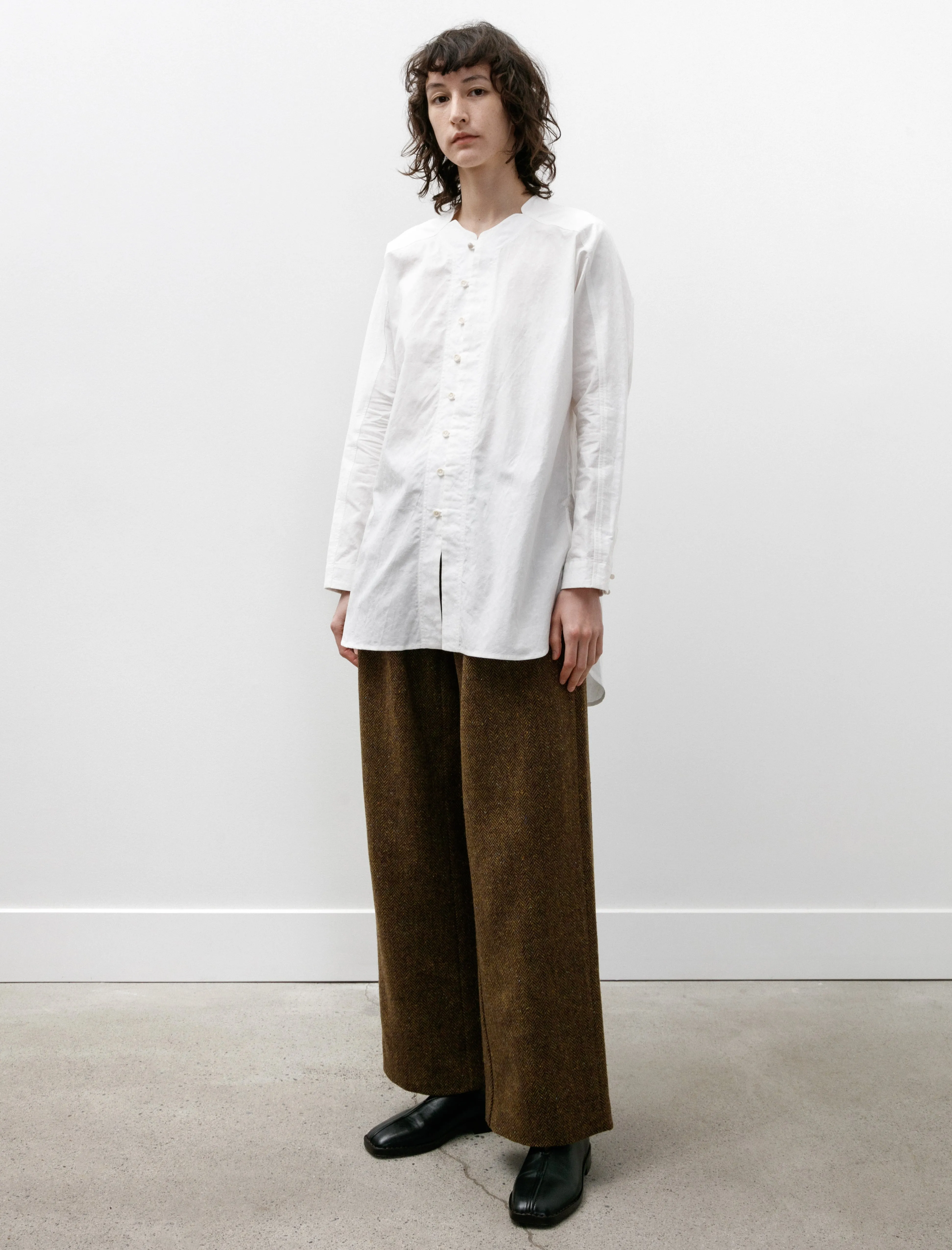 Jacquard Petal Shirt Ivory sold by SHOP NEIGHBOR