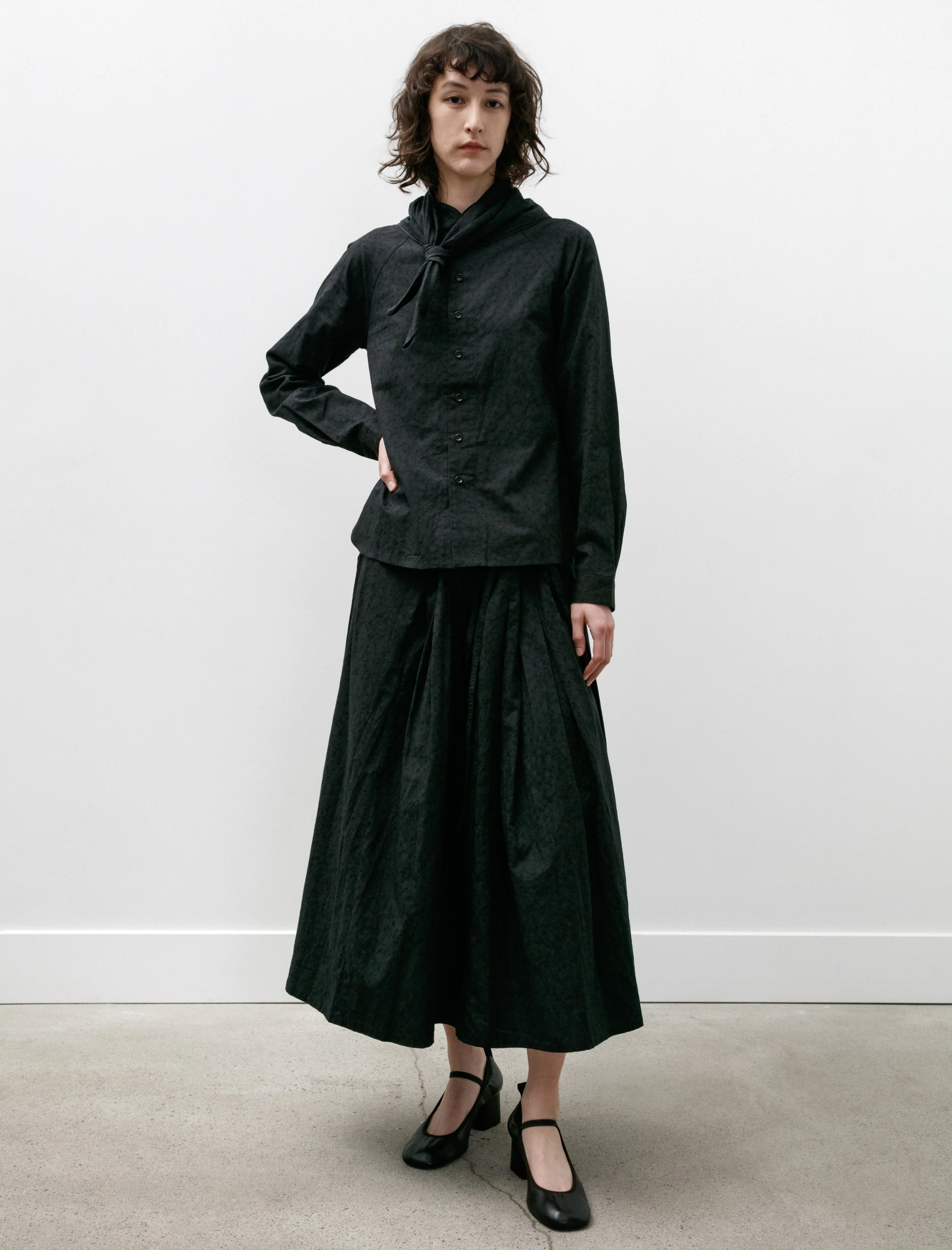 Jacquard Drawstring Skirt Obsidian sold by SHOP NEIGHBOR