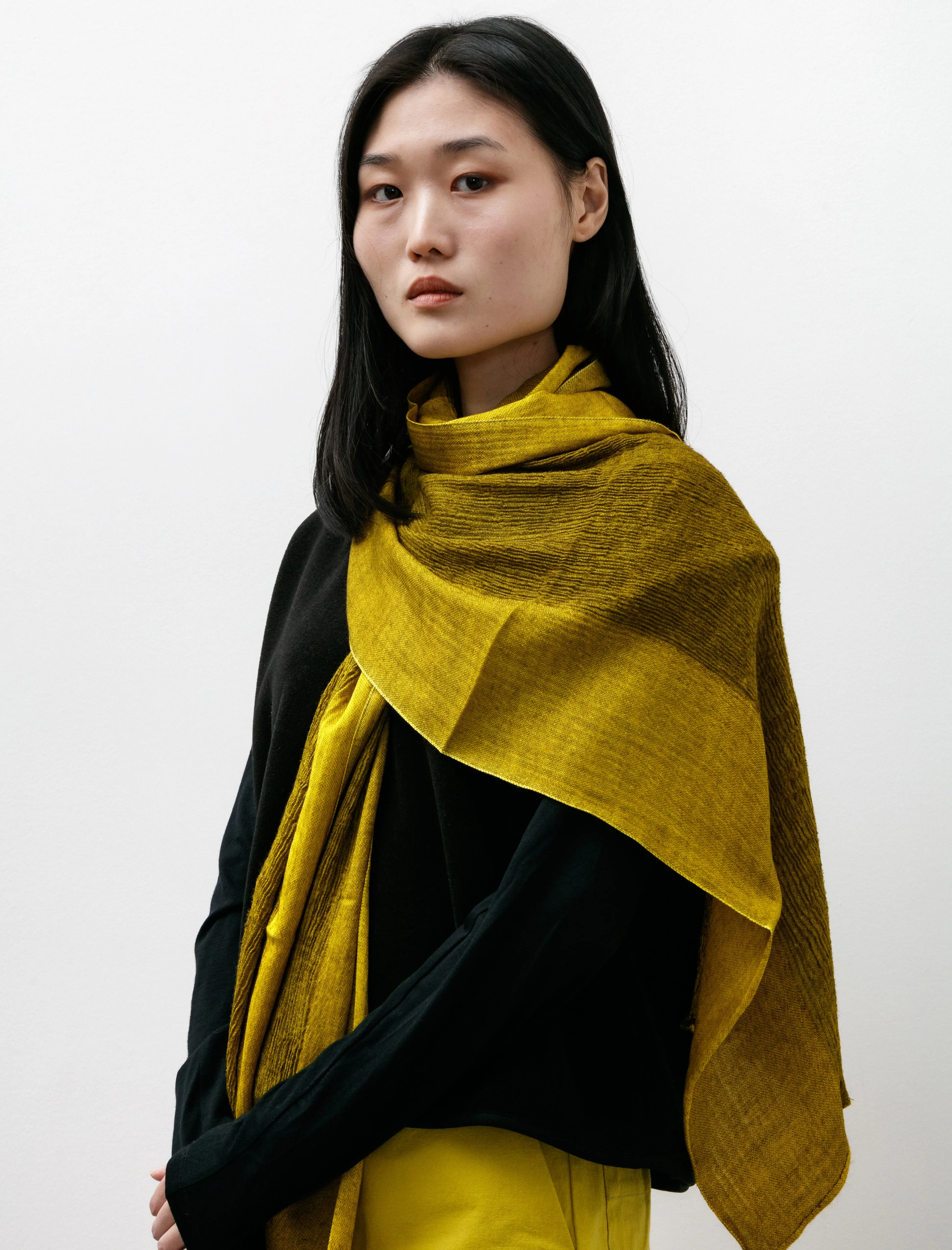 Feather Waterfall Scarf Gold Yellow sold by SHOP NEIGHBOR product image thumbnail 4