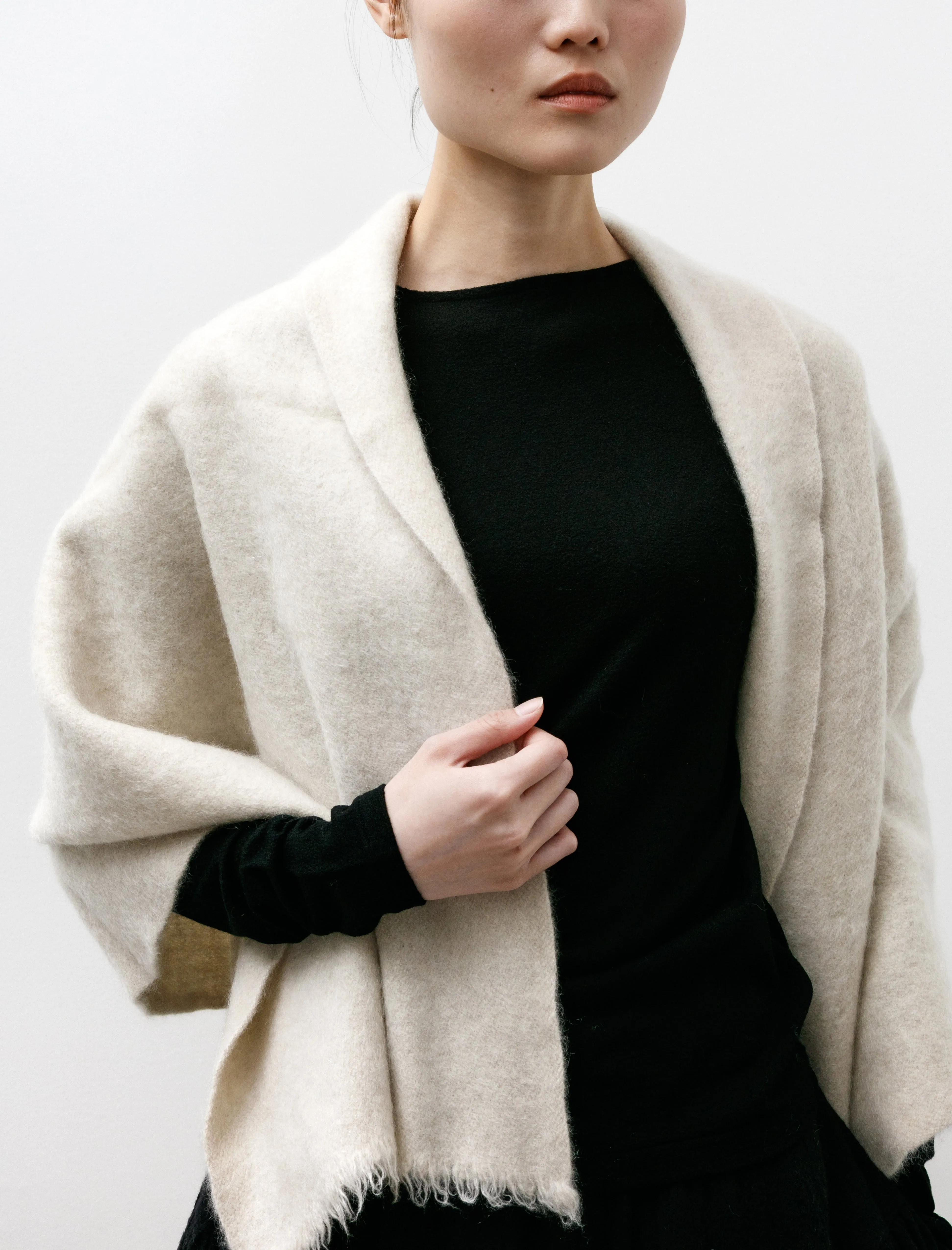 Nomad Dense Boiled Scarf Natural Yak White sold by SHOP NEIGHBOR product image thumbnail 3