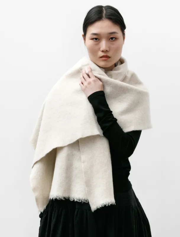 Nomad Dense Boiled Scarf Natural Yak White sold by SHOP NEIGHBOR