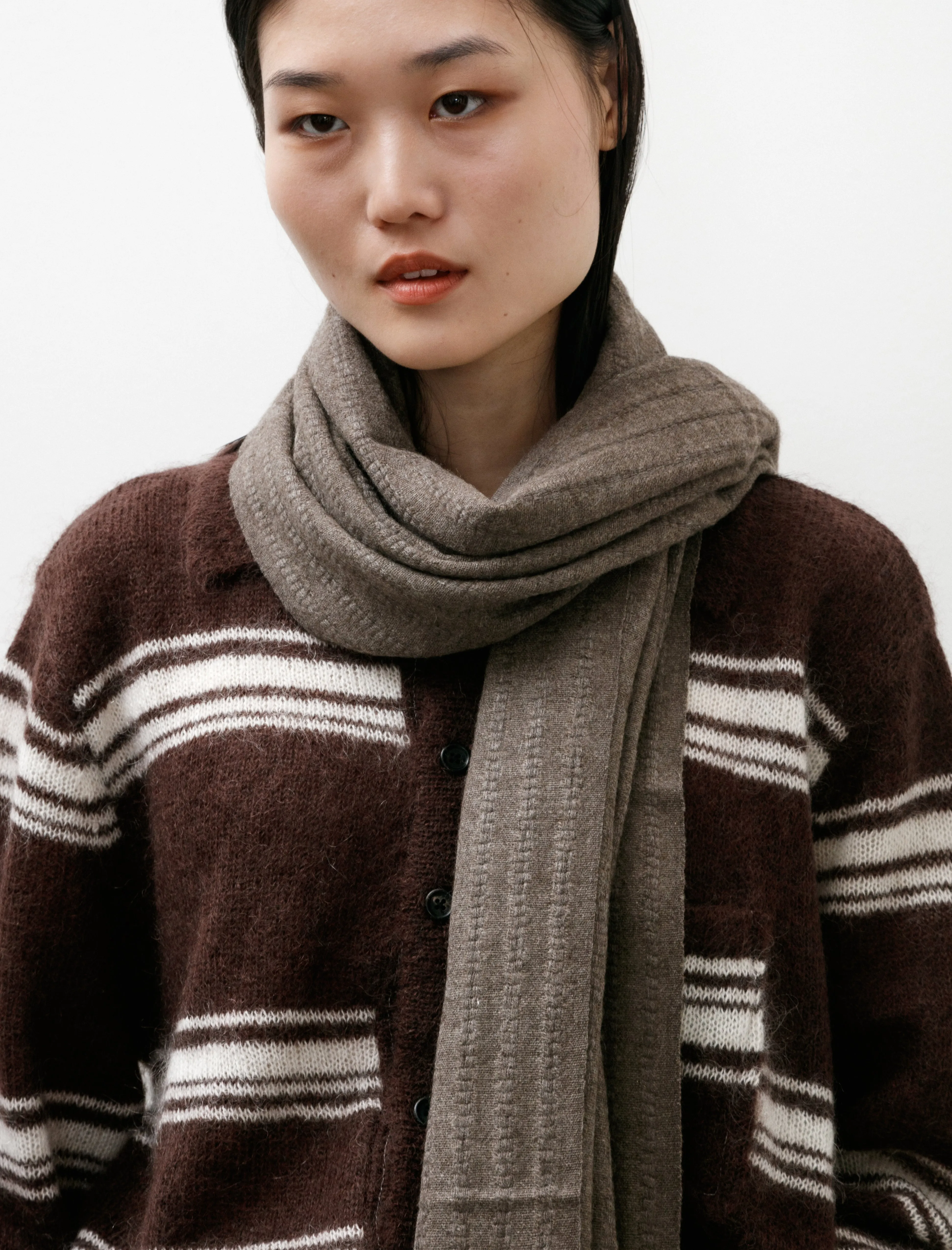 Village Dragon Scarf Natural Yak Grey sold by SHOP NEIGHBOR product image thumbnail 2