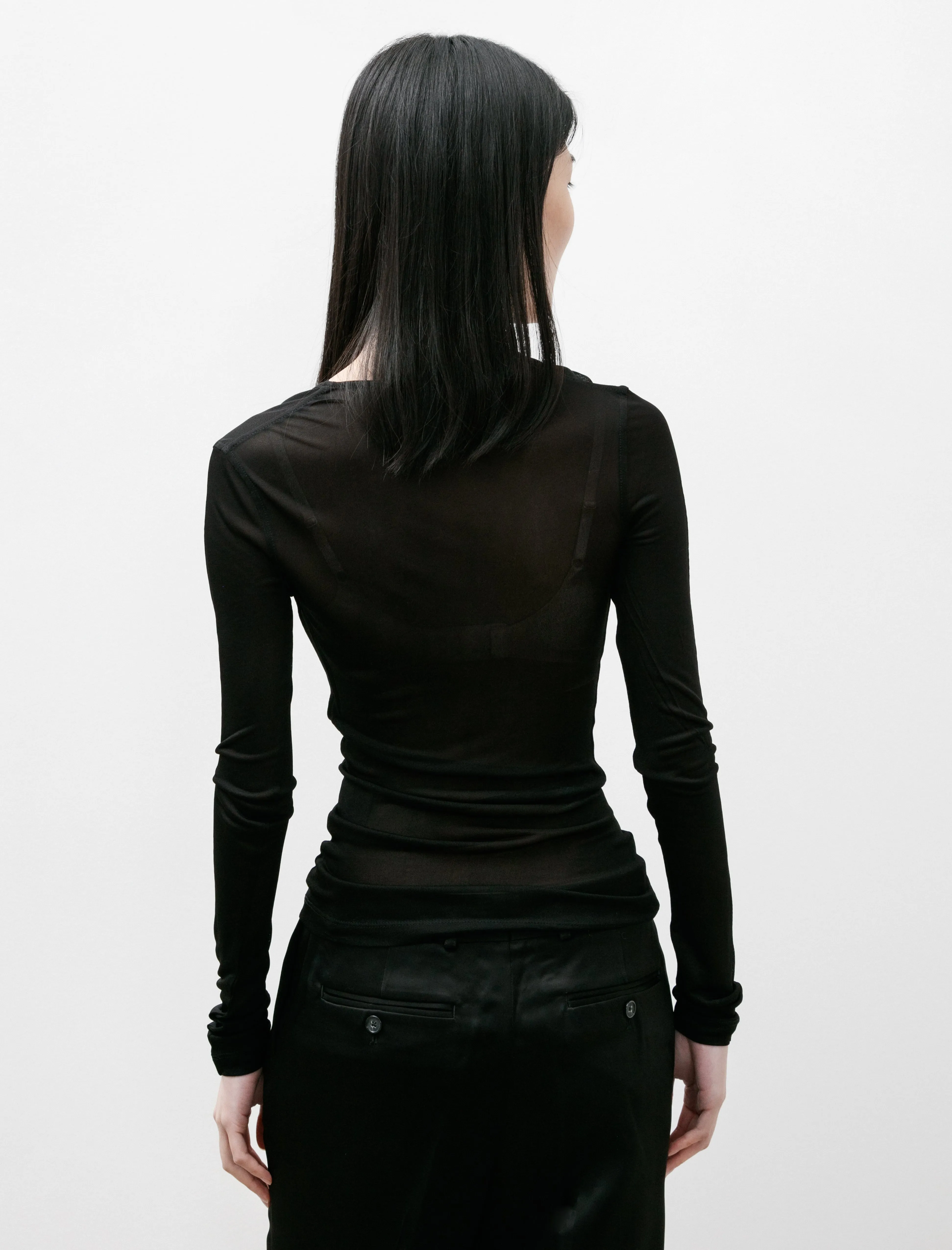 Draped V-Neck Top Black sold by SHOP NEIGHBOR product image thumbnail 4