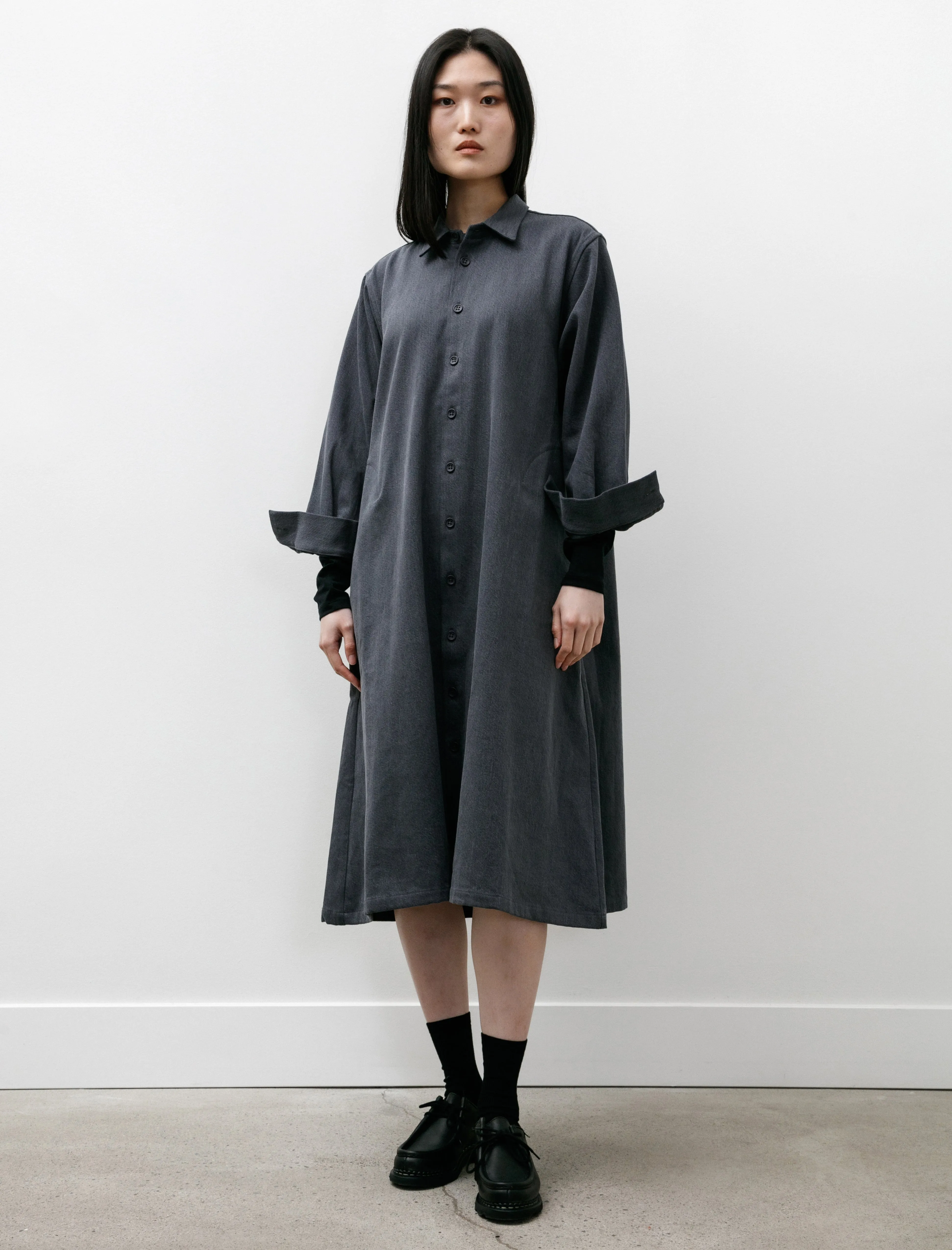 R17A1 Shirt Dress Denim Asphalt sold by SHOP NEIGHBOR