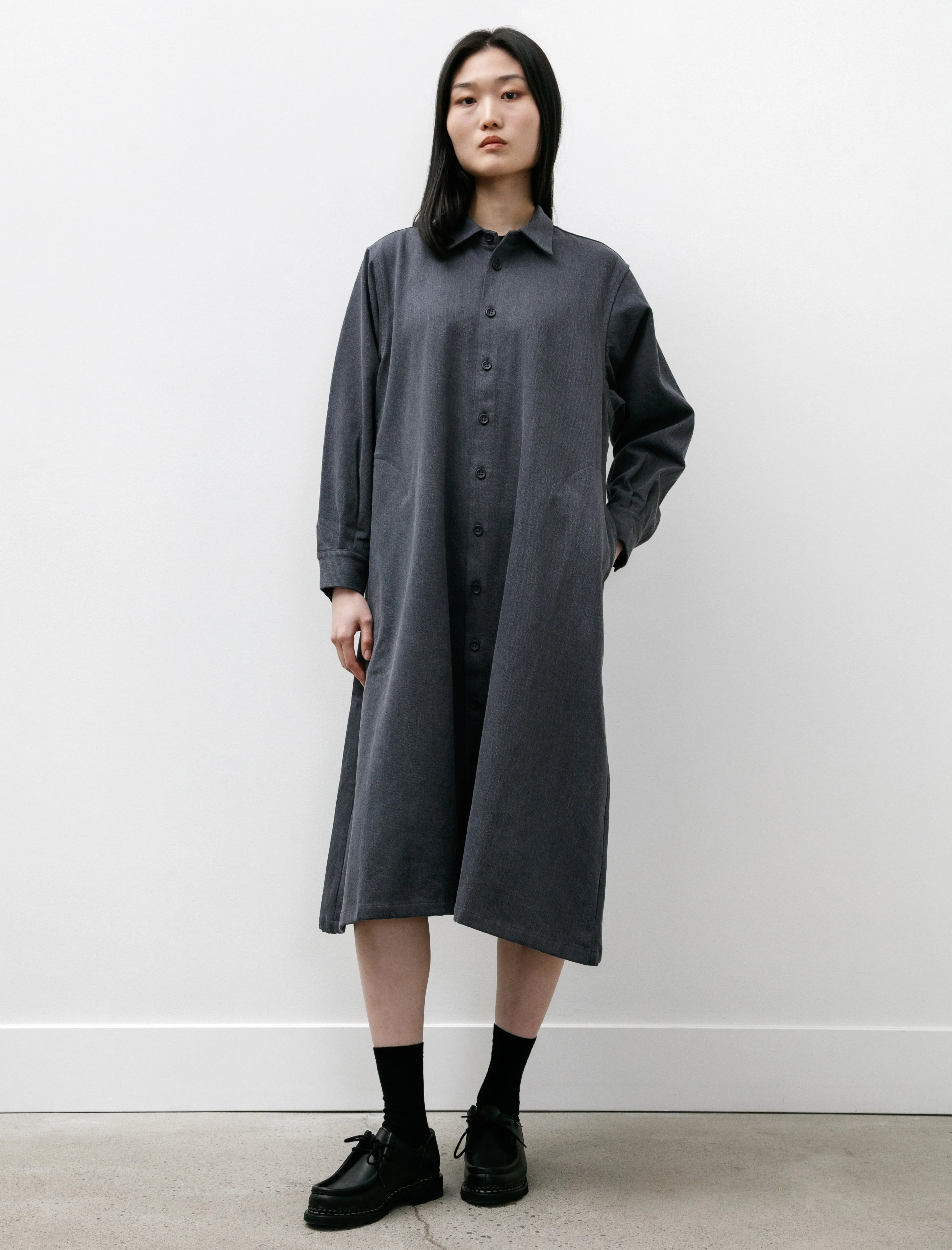 R17A1 Shirt Dress Denim Asphalt sold by SHOP NEIGHBOR product image thumbnail 2