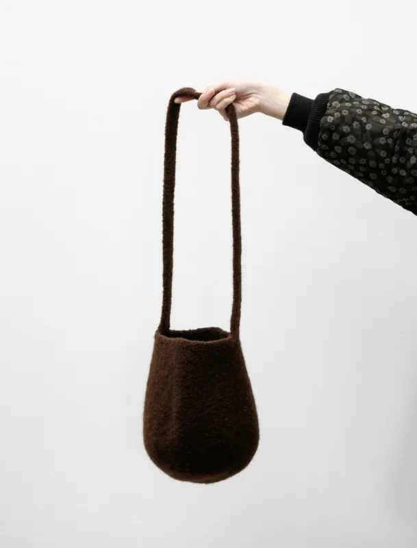 Long Strap Bucket Back Dark Brown made by SHOP NEIGHBOR