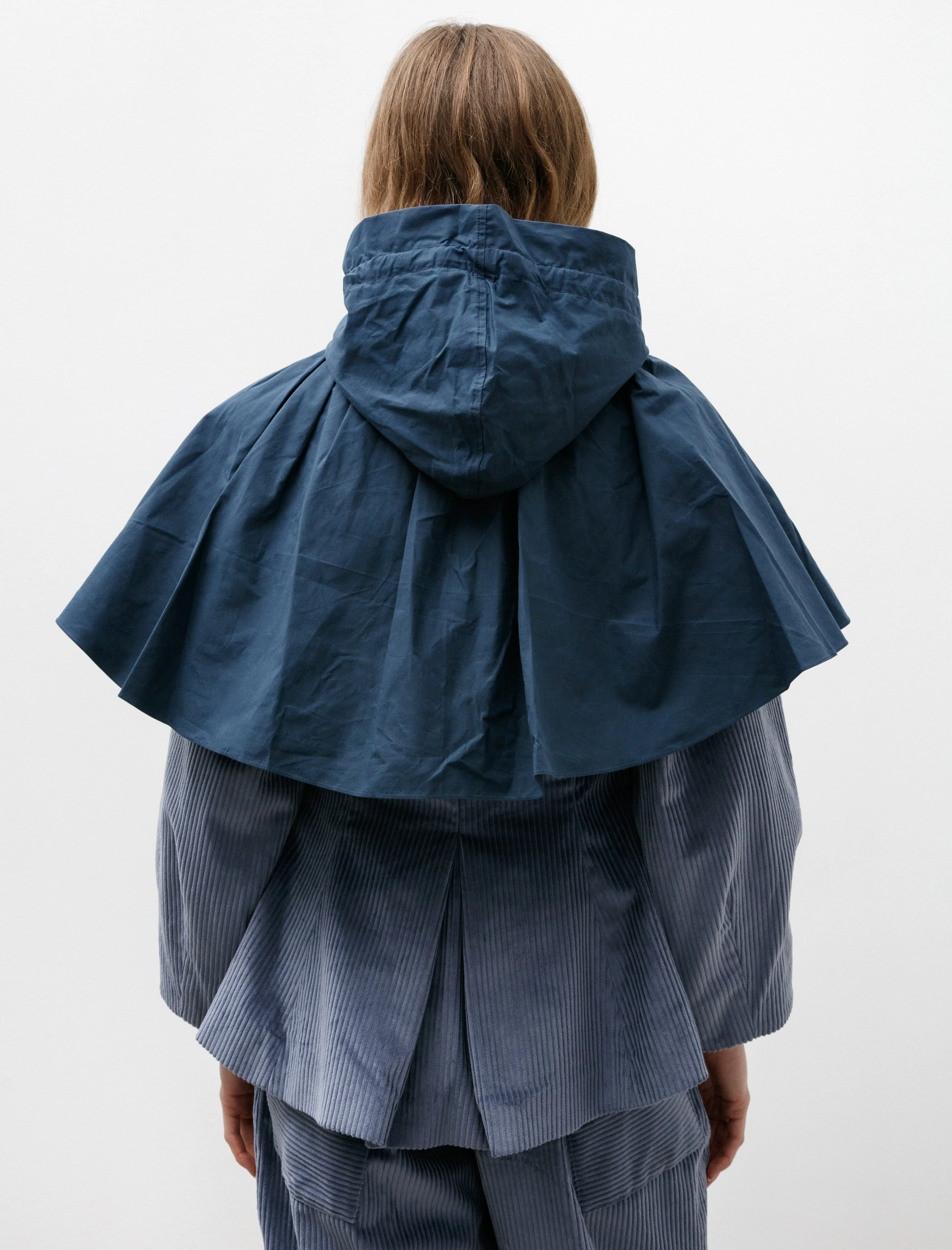 British Dry Waxed Oilskin Cape Hood Navy sold by SHOP NEIGHBOR product image thumbnail 3