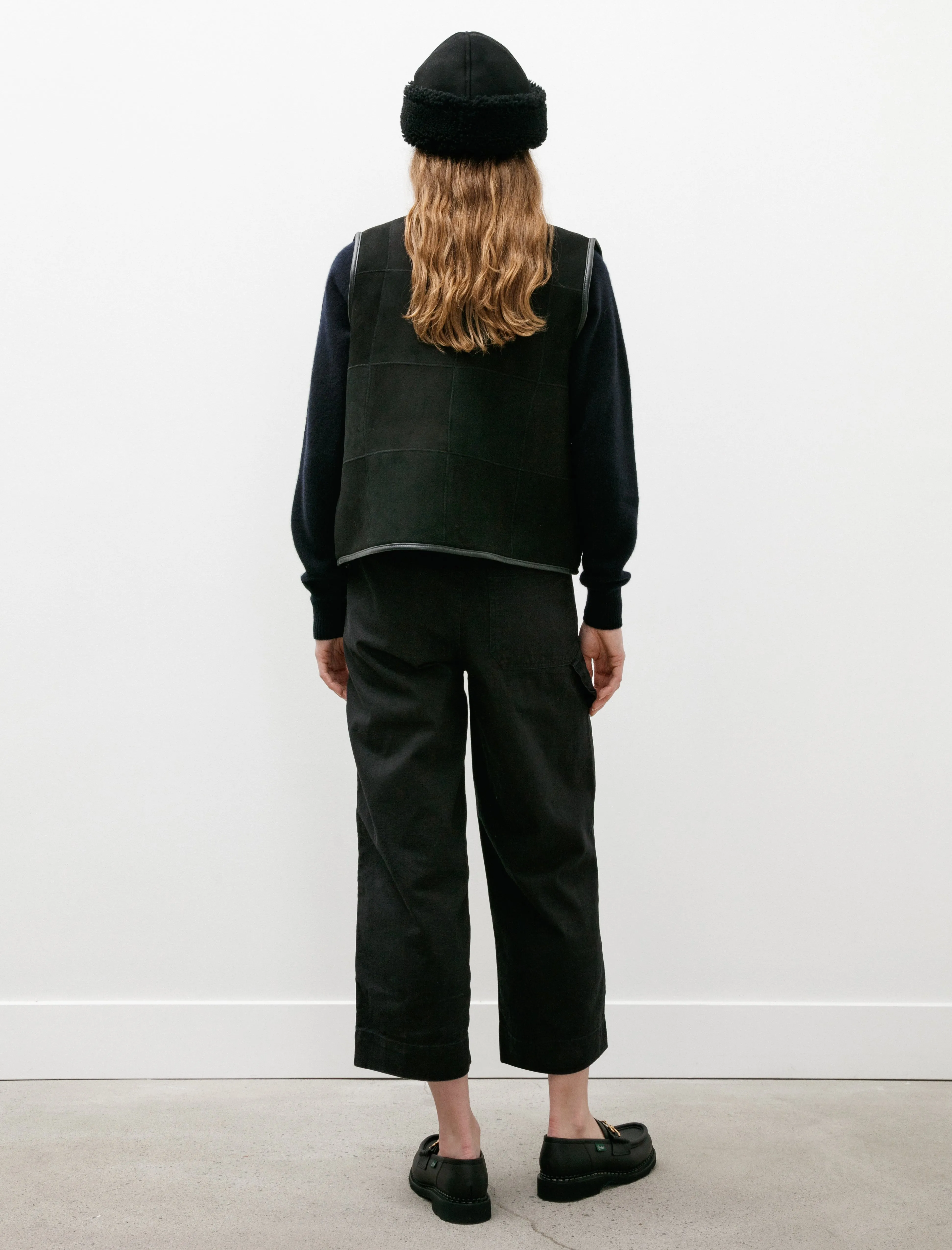 Suede Back Curly Hair Patchwork Ella Vest Black sold by SHOP NEIGHBOR product image thumbnail 5