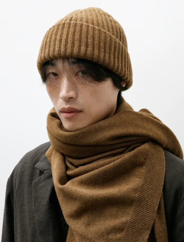 Knit Hat Cashmere Lambswool Dark Ochre sold by SHOP NEIGHBOR