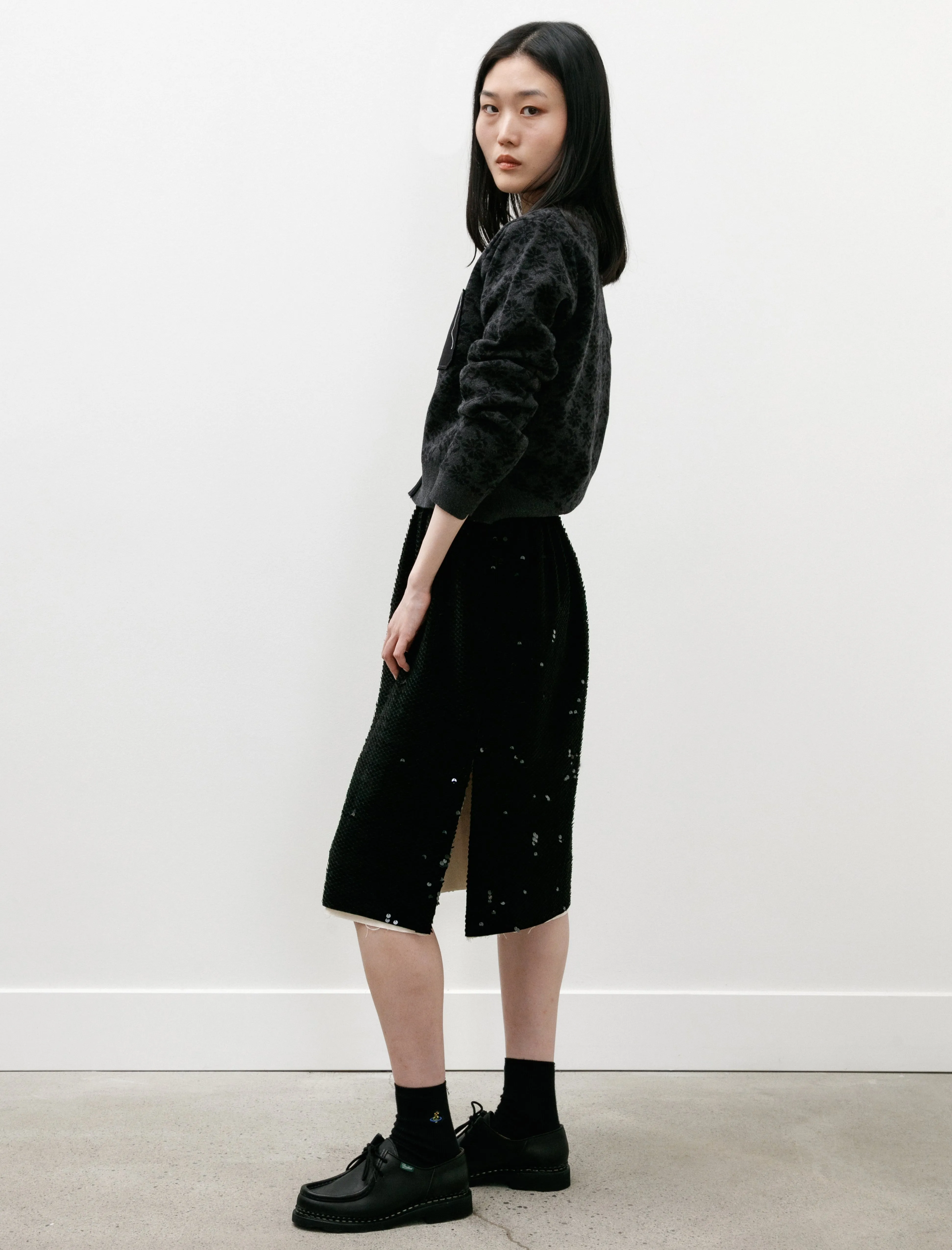 Glitter Skirt Velvet Backed Sequins Black sold by SHOP NEIGHBOR product image thumbnail 2