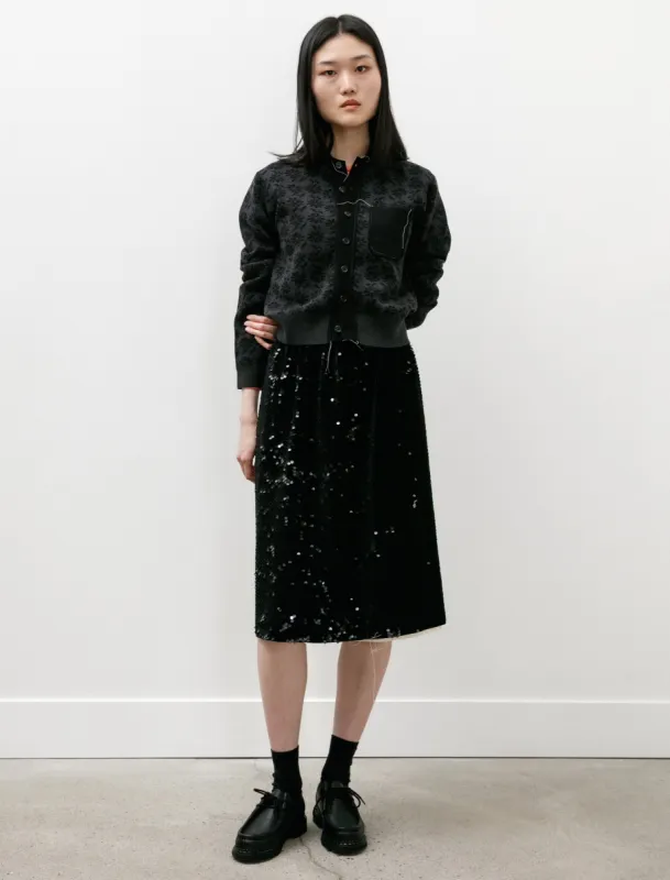 Glitter Skirt Velvet Backed Sequins Black sold by SHOP NEIGHBOR