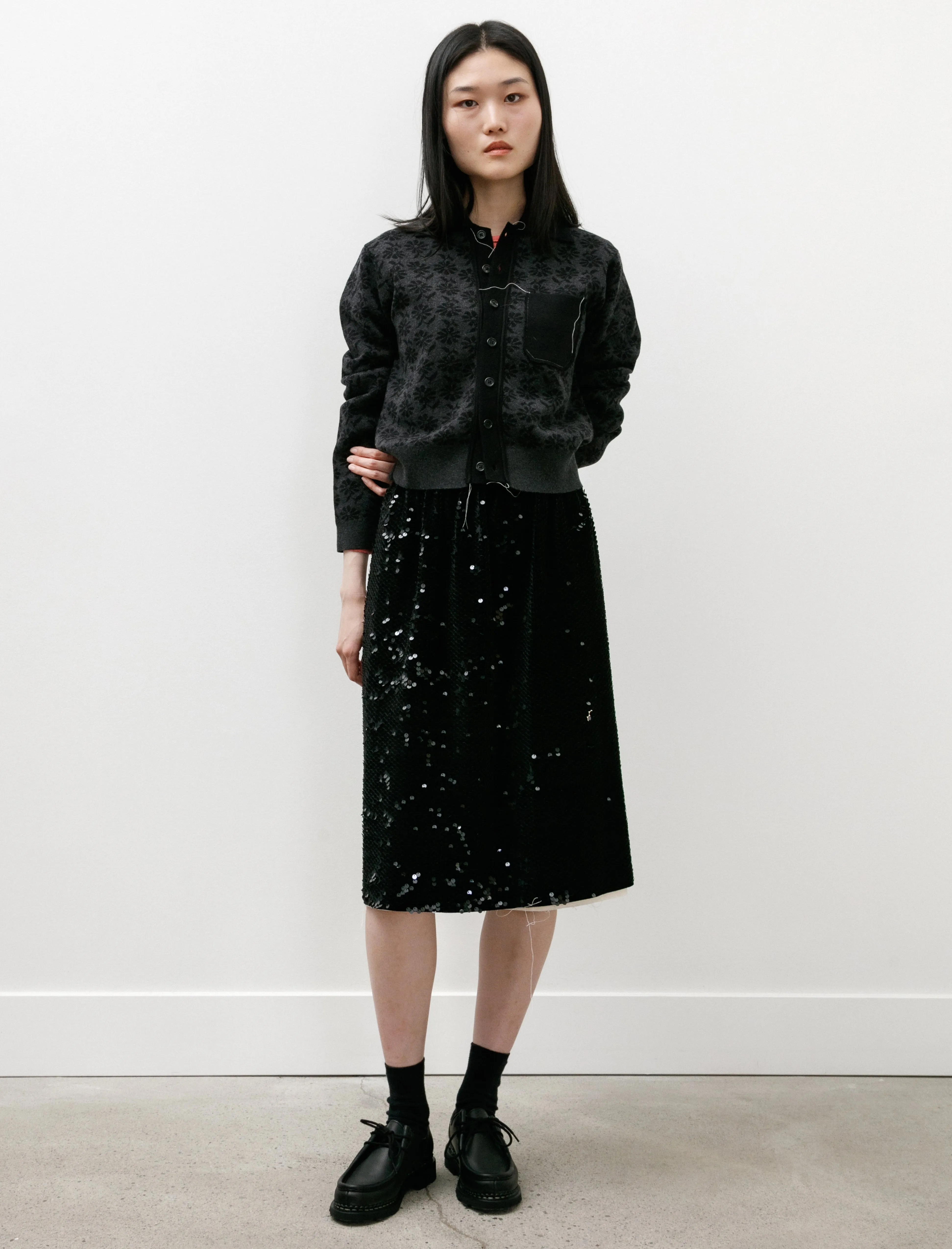 Glitter Skirt Velvet Backed Sequins Black sold by SHOP NEIGHBOR