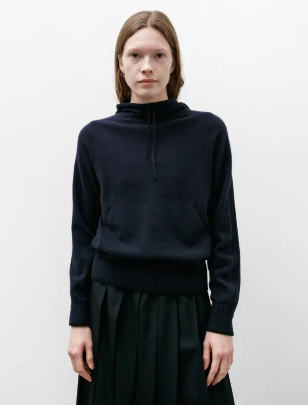 Cashmere Hoodie Navy-Black sold by SHOP NEIGHBOR