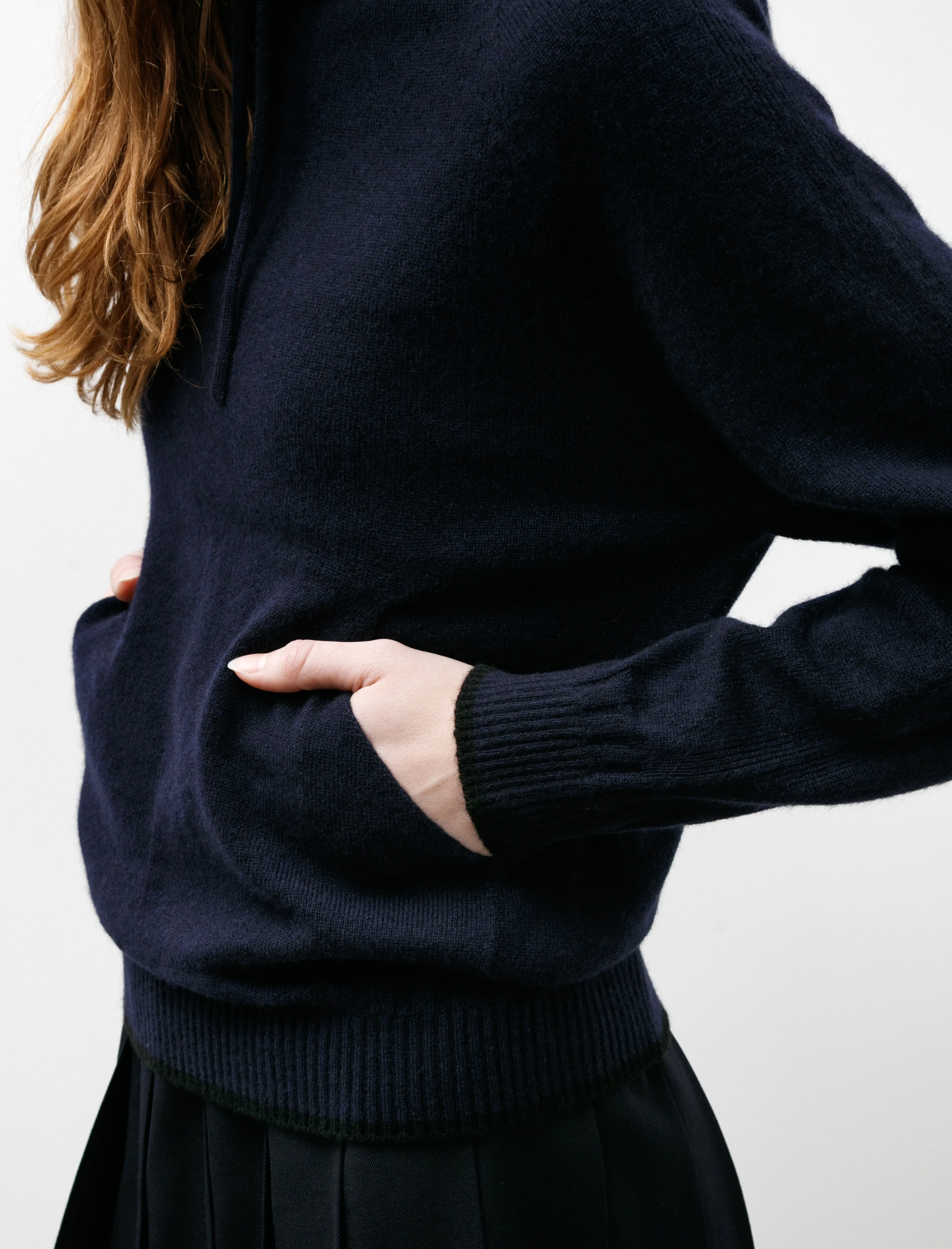 Cashmere Hoodie Navy-Black sold by SHOP NEIGHBOR product image thumbnail 5