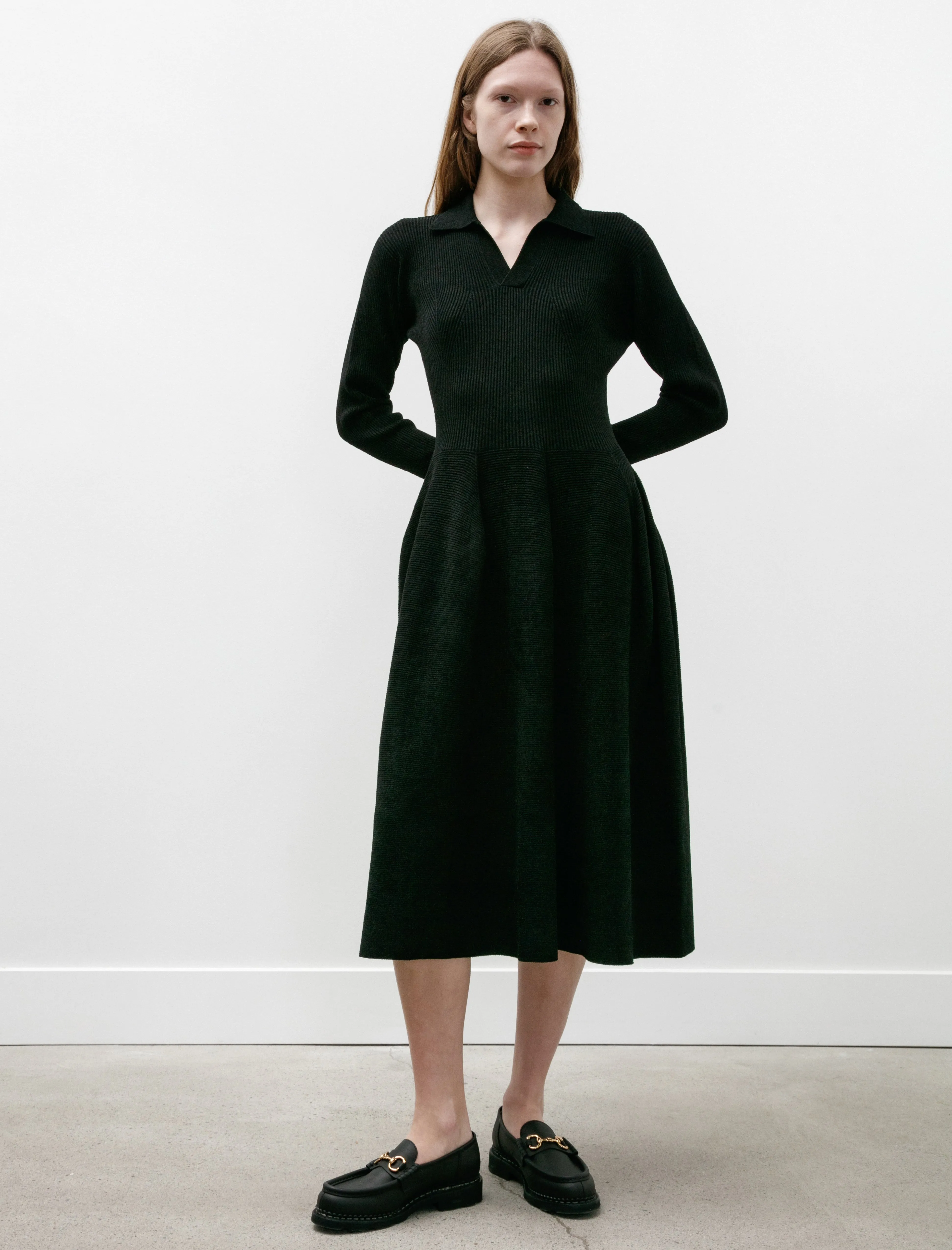 Pottery Velvet Long Sleeve Polo Dress Black sold by SHOP NEIGHBOR product image thumbnail 2