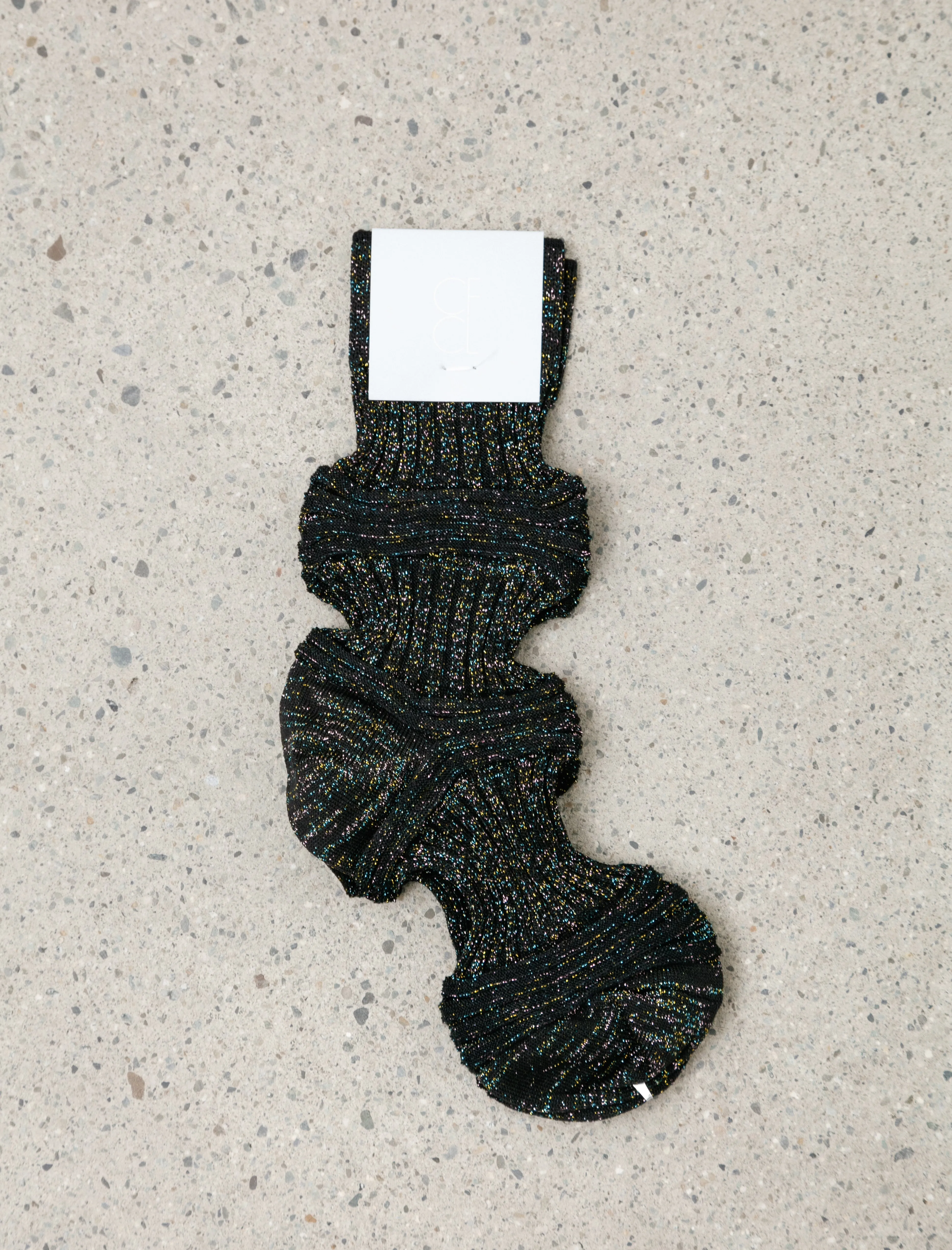 Garter Rib Socks Black Glitter sold by SHOP NEIGHBOR