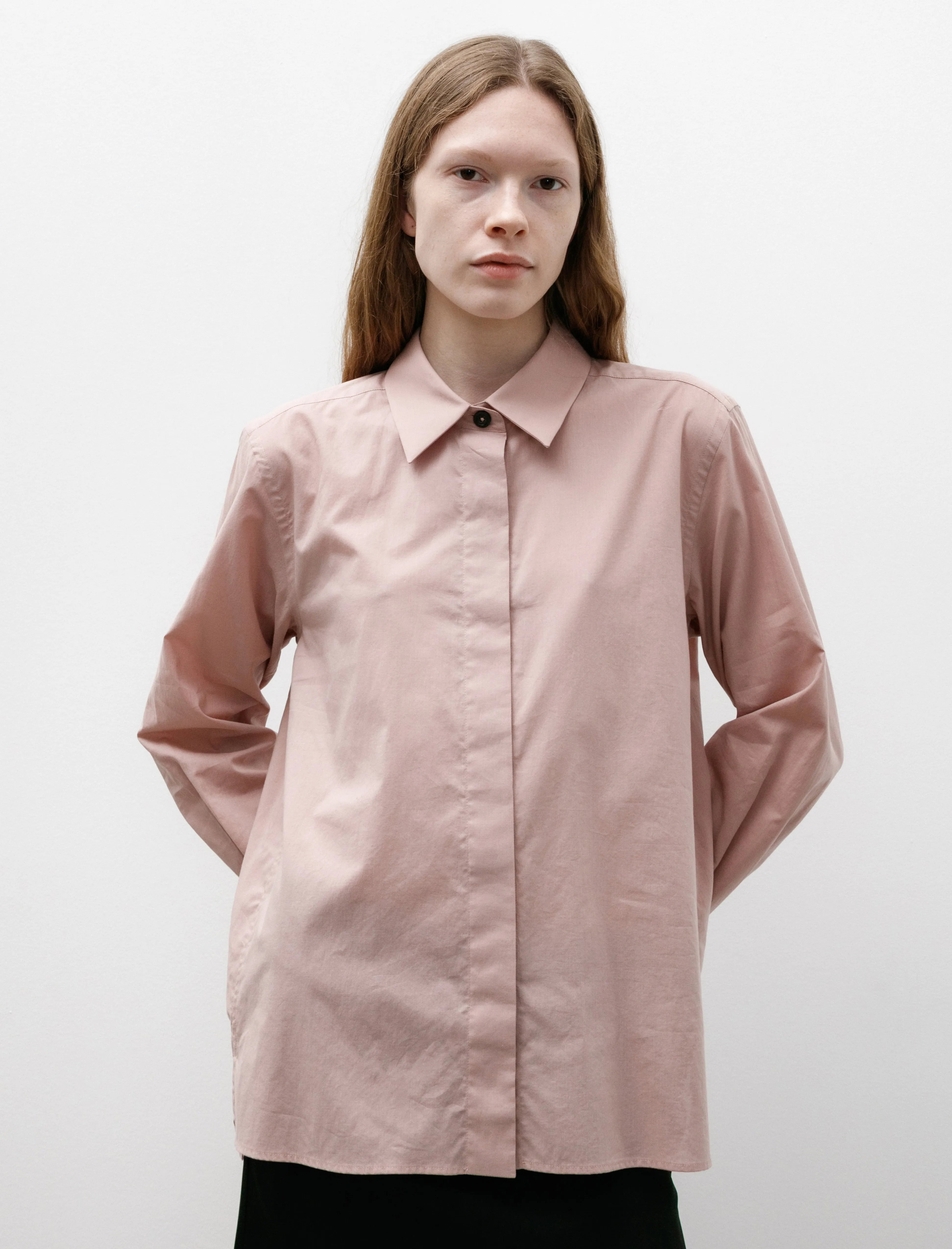 Fly Placket Shirt Washed Cotton Pale Pink sold by SHOP NEIGHBOR