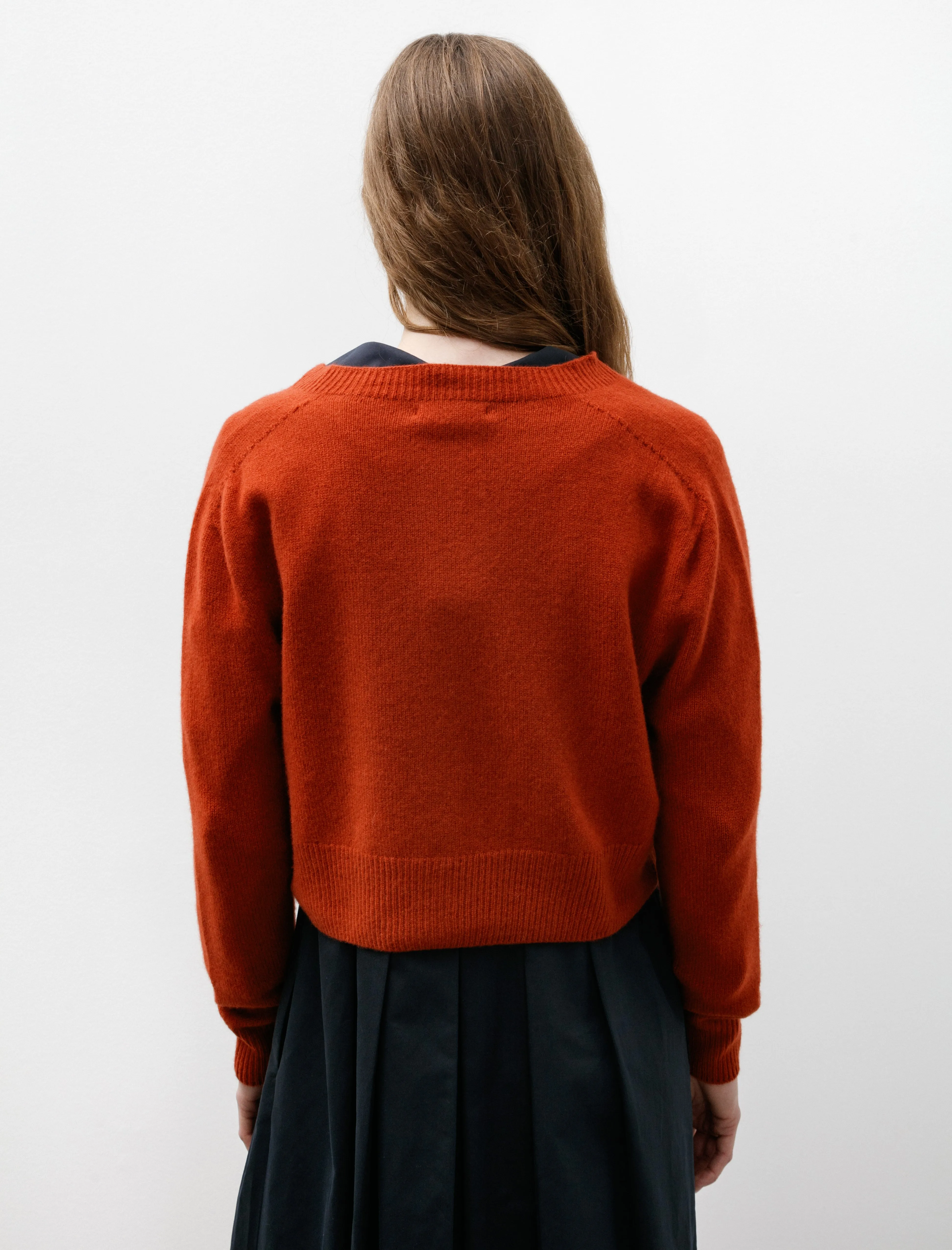 Small Crewneck Cardigan Merino Cashmere Carmine sold by SHOP NEIGHBOR product image thumbnail 5