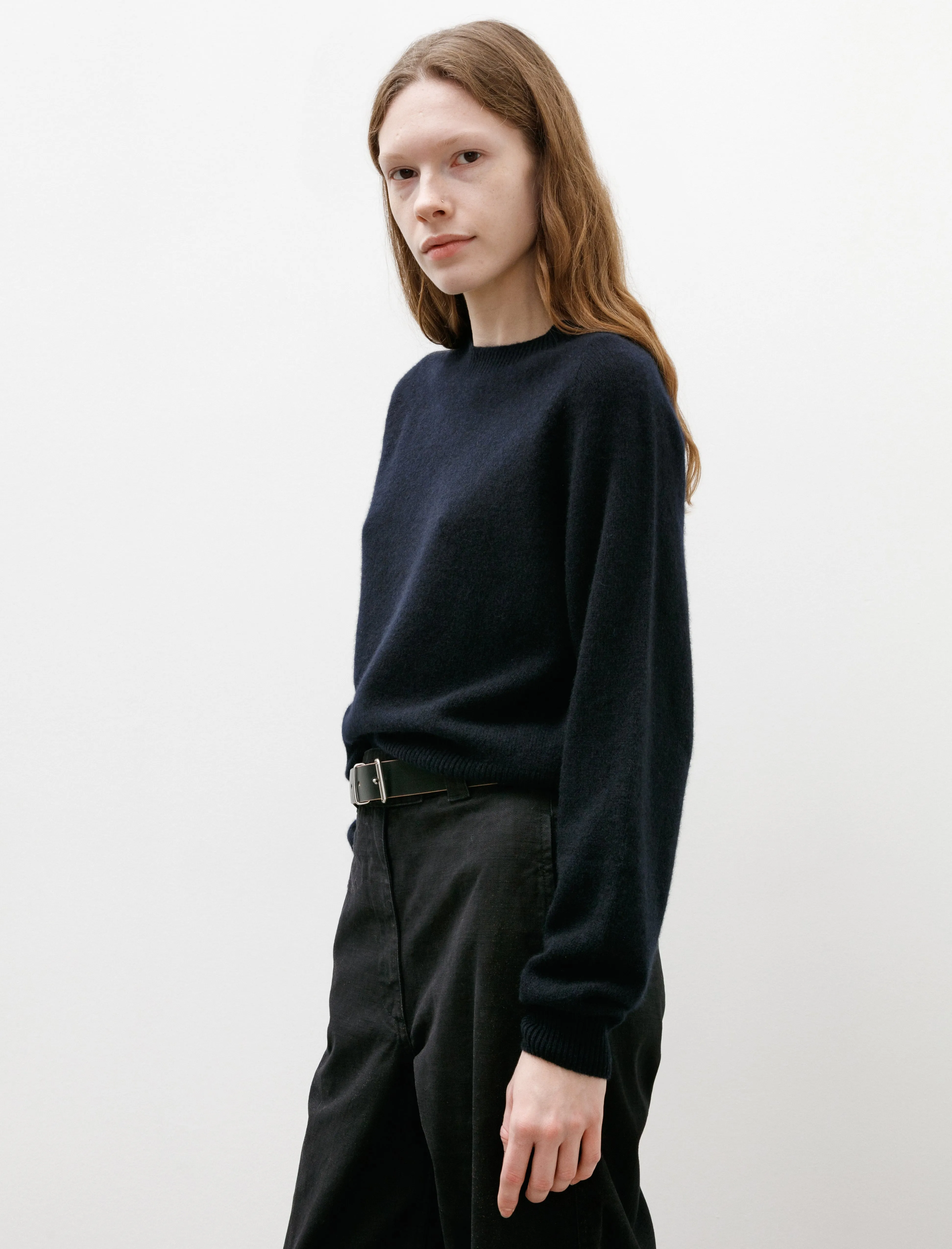 Short Classic Crewneck Cashmere Twist Dark Navy sold by SHOP NEIGHBOR product image thumbnail 2
