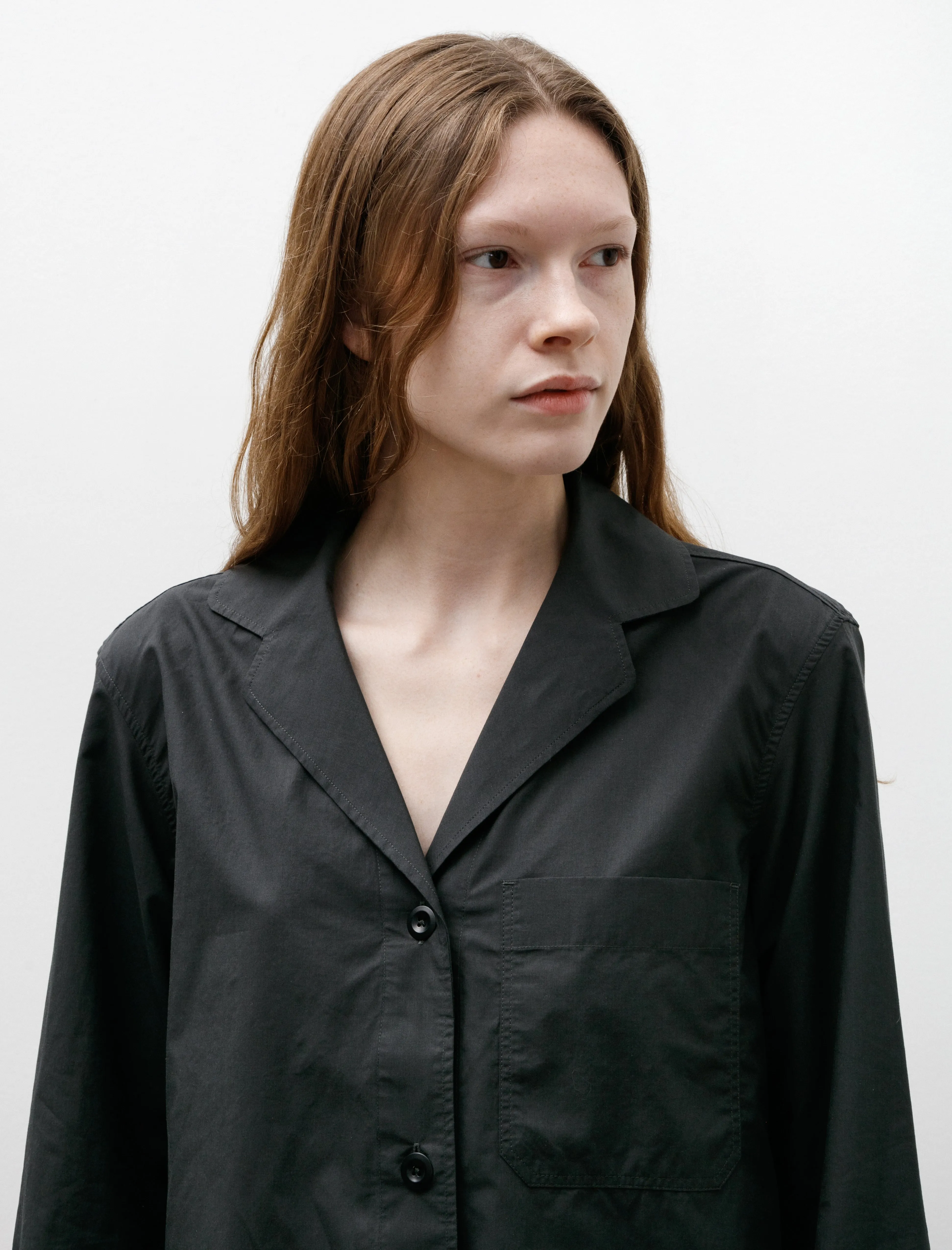 MHL Open Collar Shirt Cotton Lyocell Asphalt sold by SHOP NEIGHBOR product image thumbnail 4