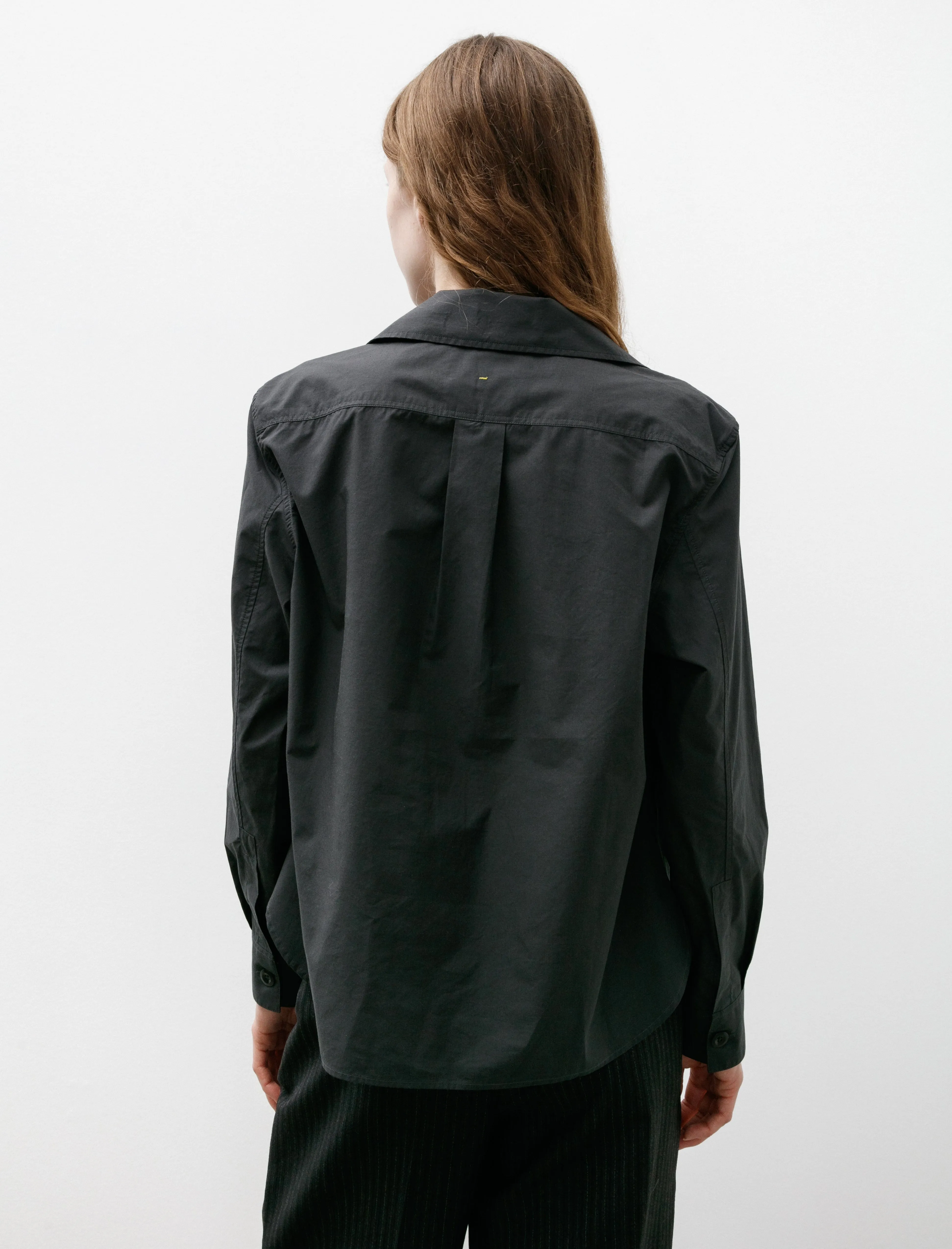 MHL Open Collar Shirt Cotton Lyocell Asphalt sold by SHOP NEIGHBOR product image thumbnail 3