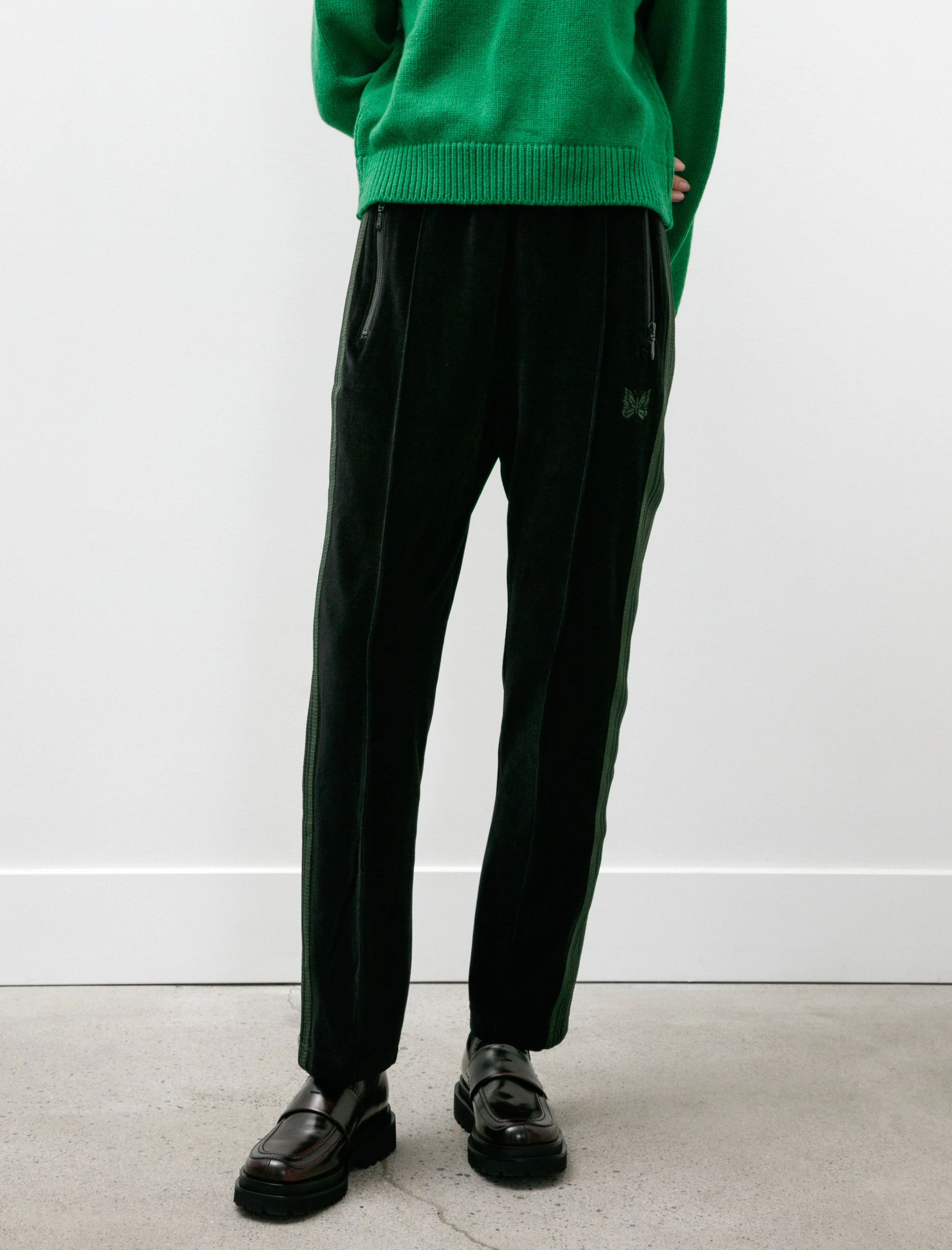 Narrow Track Pants Velour Black sold by SHOP NEIGHBOR product image thumbnail 2