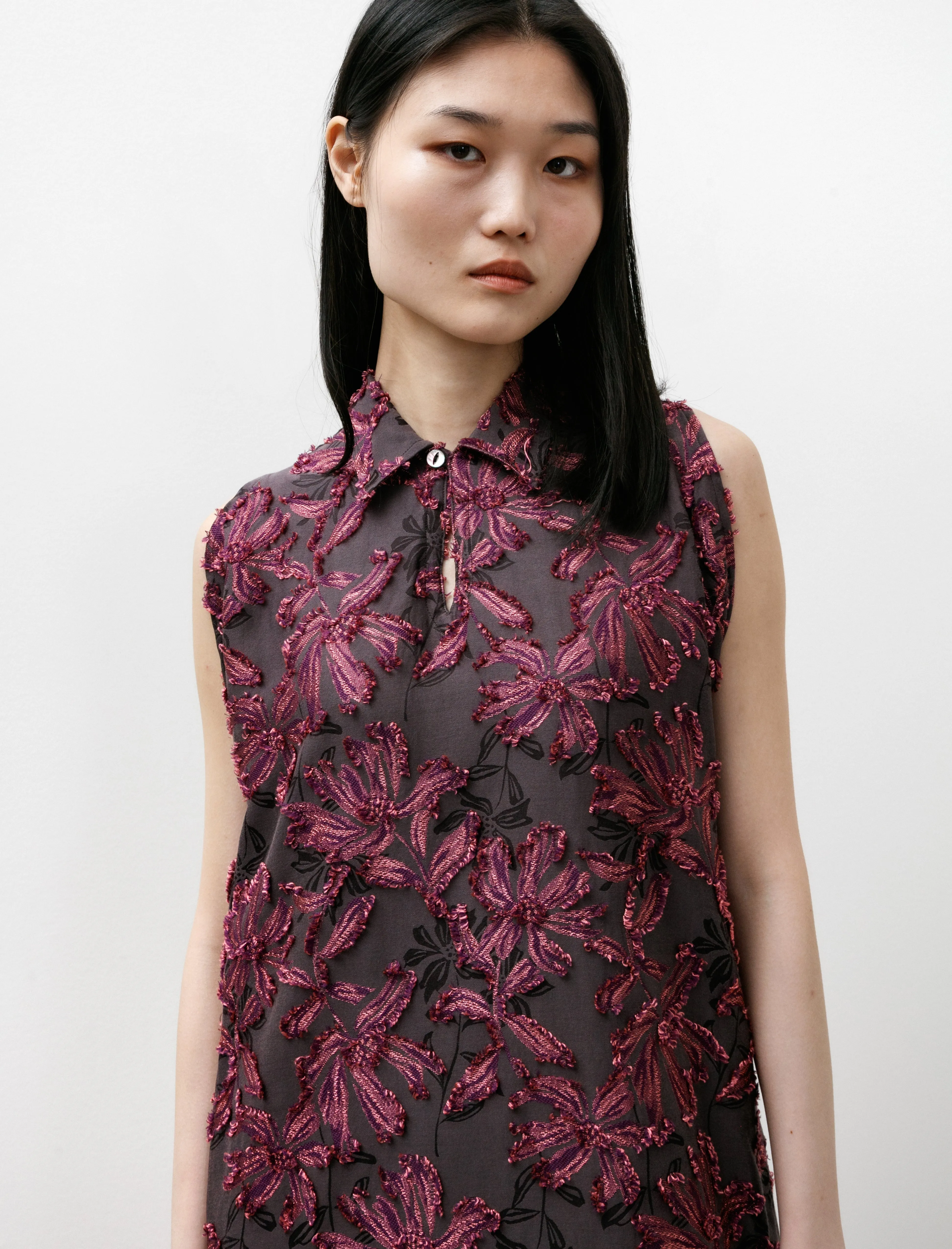 French Sleeve Dress Fil Coupé Black/Silver sold by SHOP NEIGHBOR product image thumbnail 2