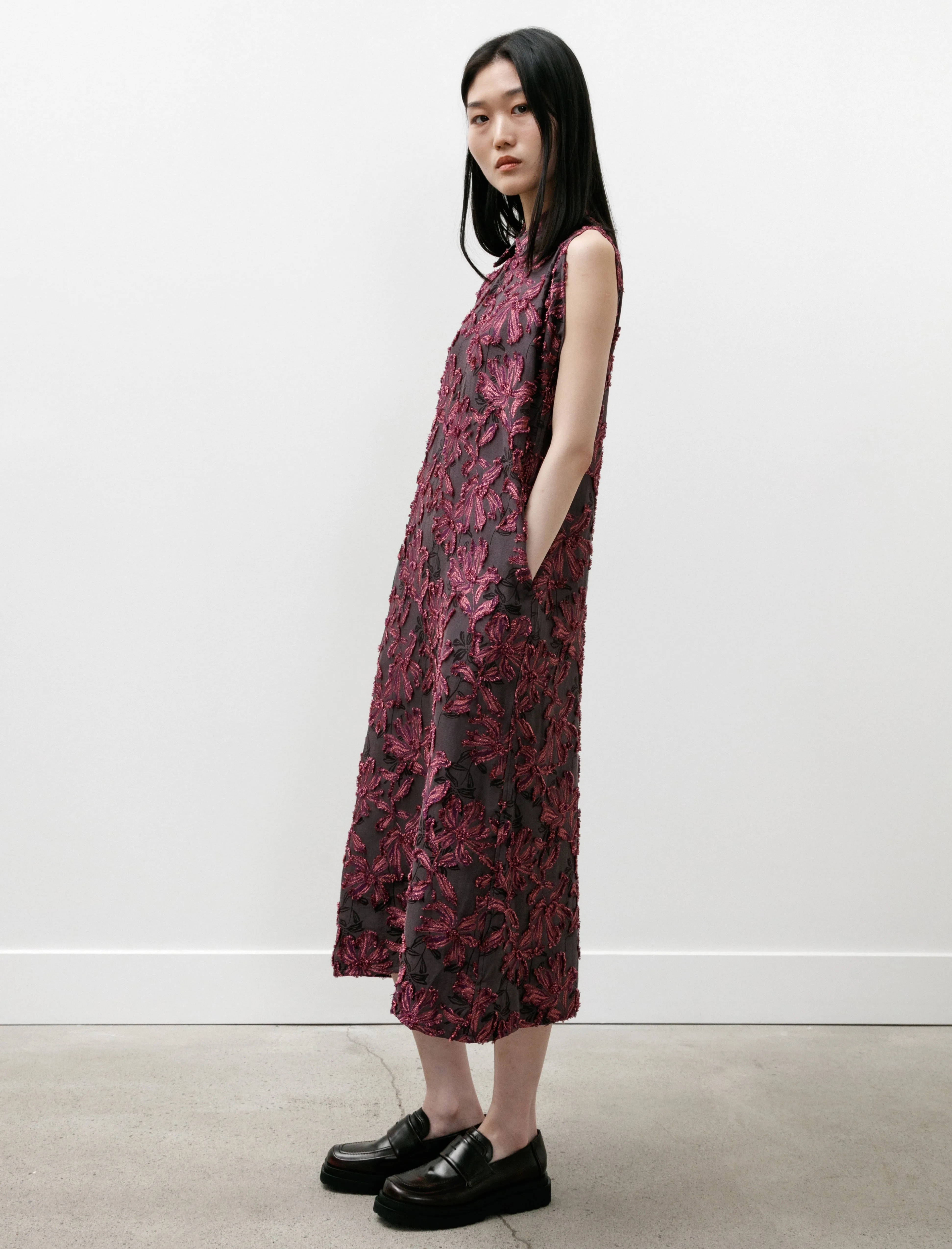 French Sleeve Dress Fil Coupé Black/Silver sold by SHOP NEIGHBOR product image thumbnail 4