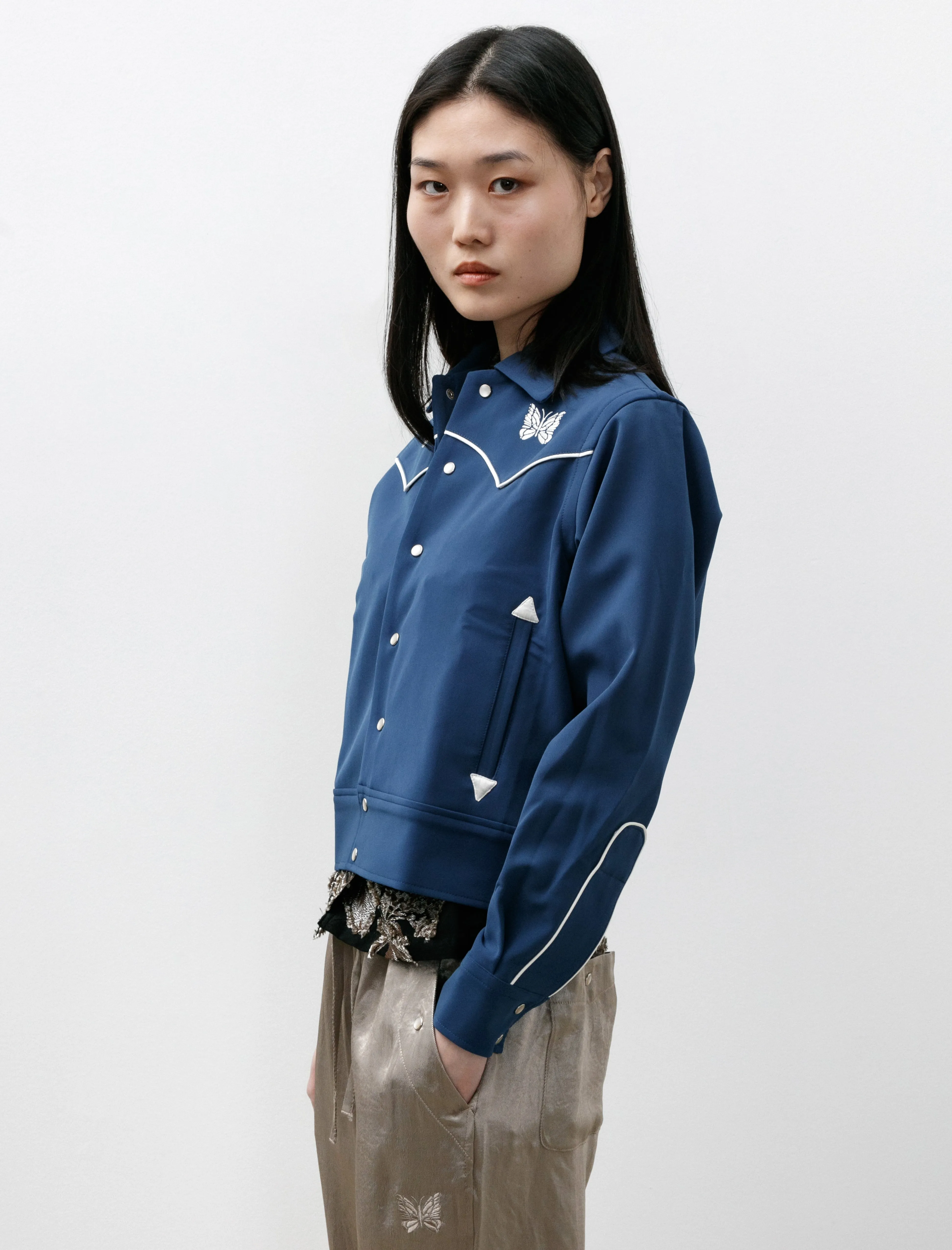 Piping Cowboy Jacket Marine Blue sold by SHOP NEIGHBOR product image thumbnail 4