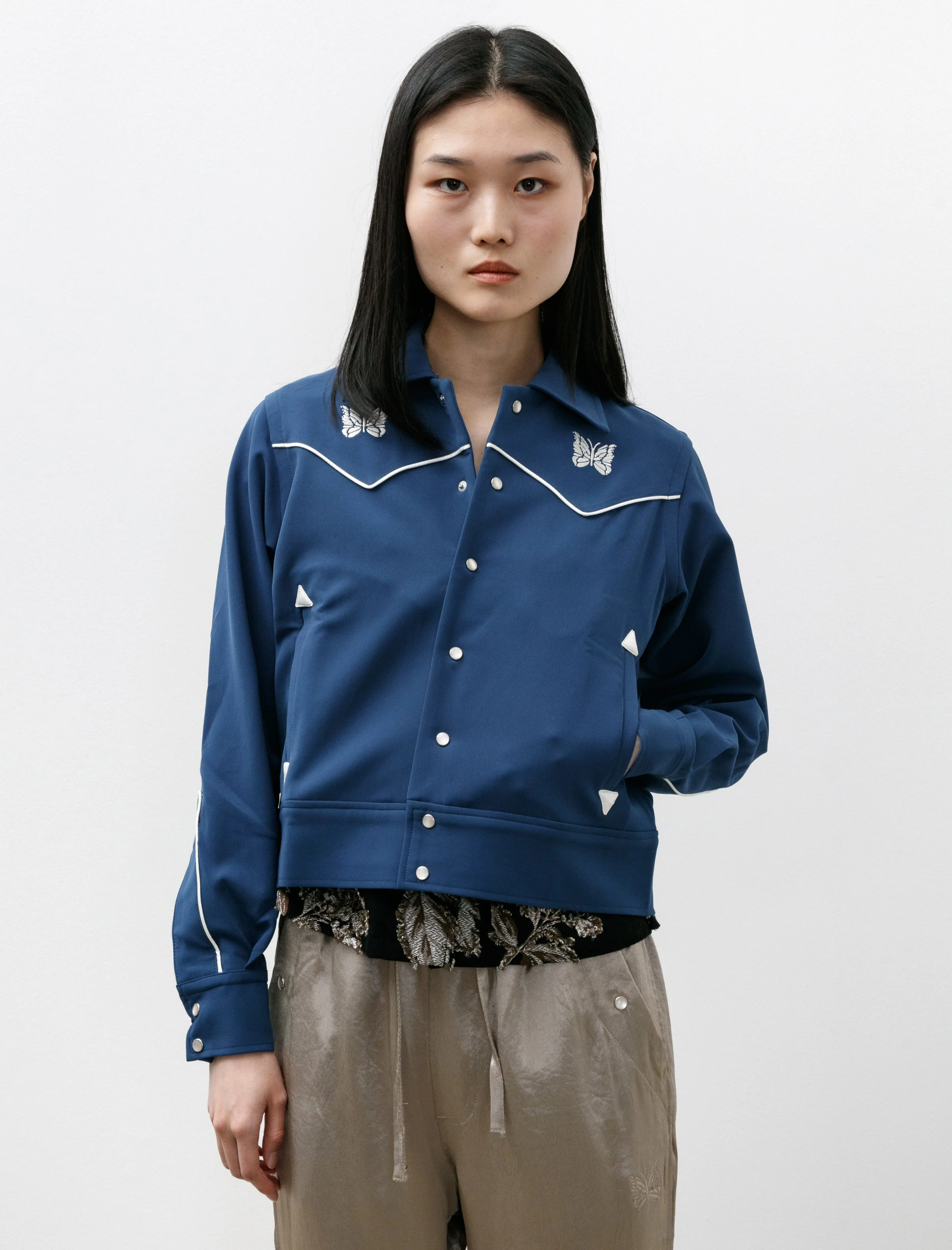 Piping Cowboy Jacket Marine Blue sold by SHOP NEIGHBOR product image thumbnail 2