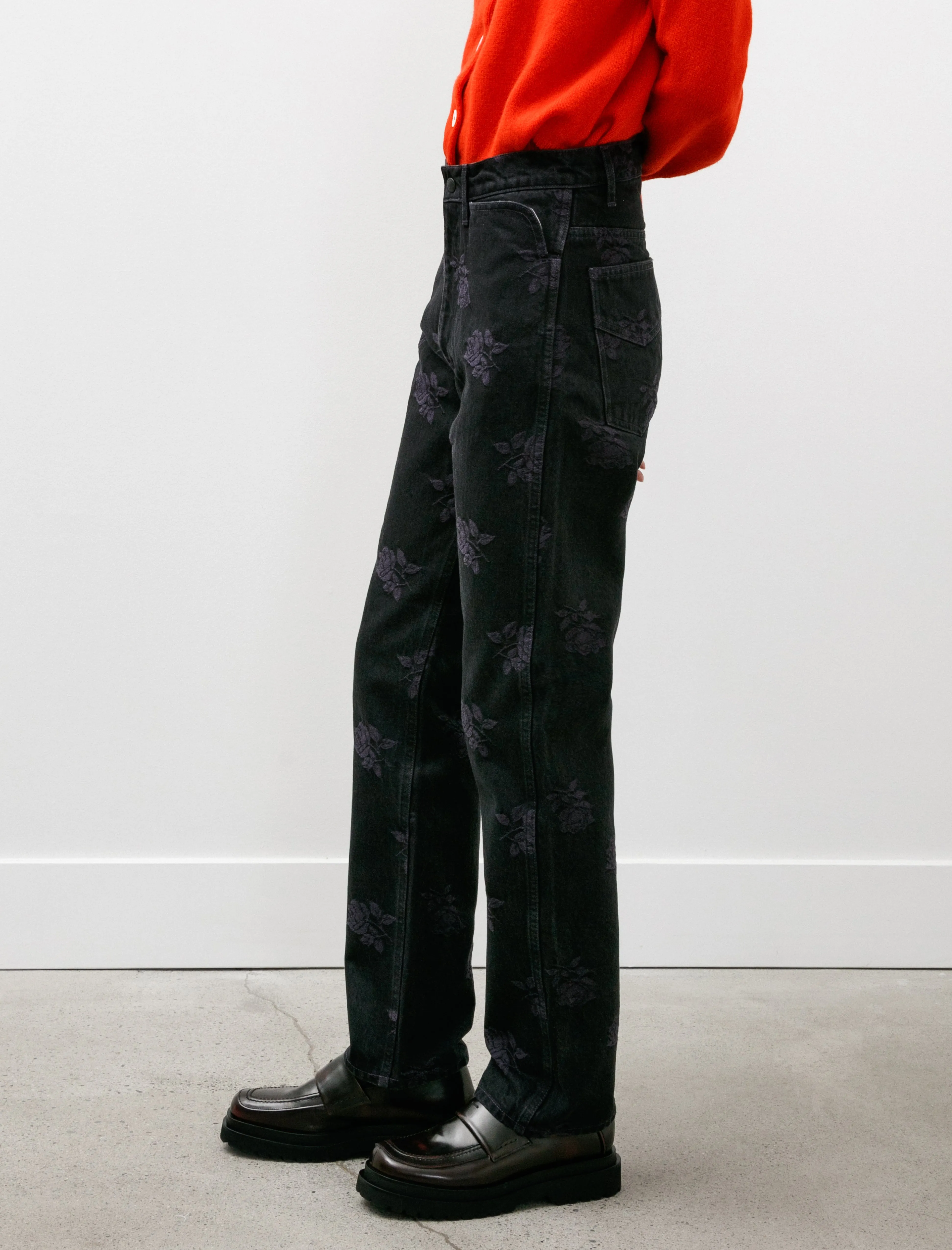 Straight Jean Black Purple Roses sold by SHOP NEIGHBOR product image thumbnail 4