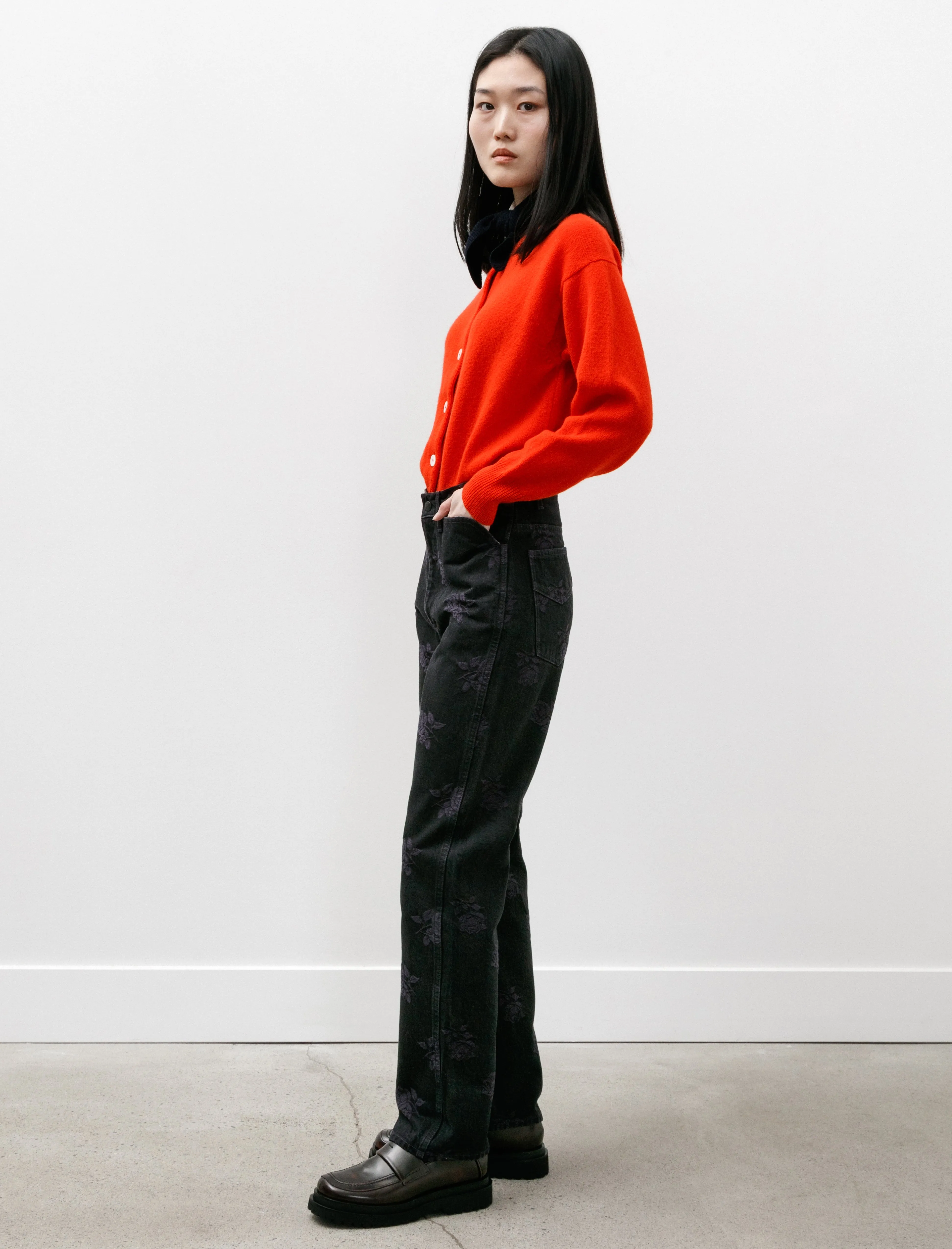 Straight Jean Black Purple Roses sold by SHOP NEIGHBOR product image thumbnail 3