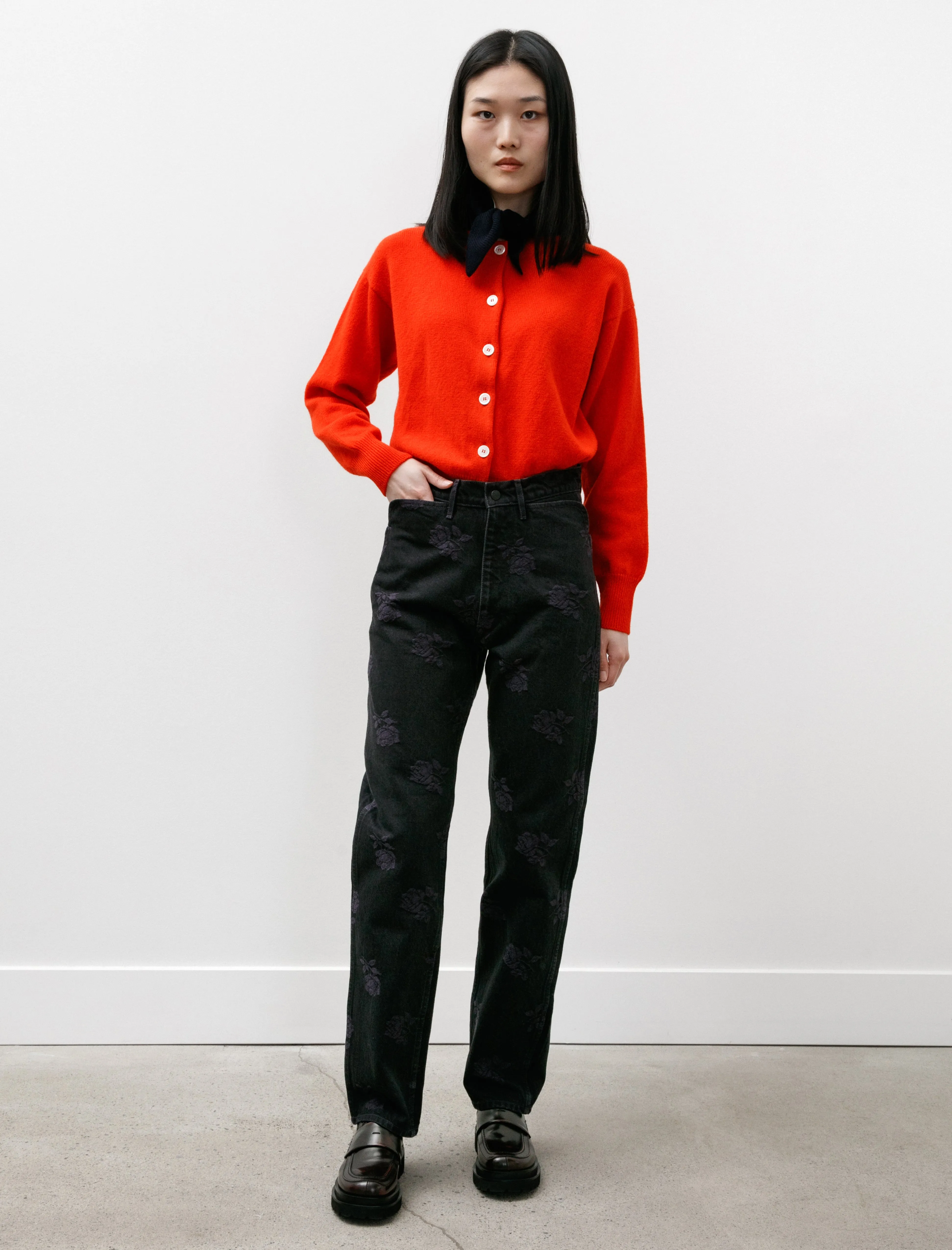 Straight Jean Black Purple Roses sold by SHOP NEIGHBOR