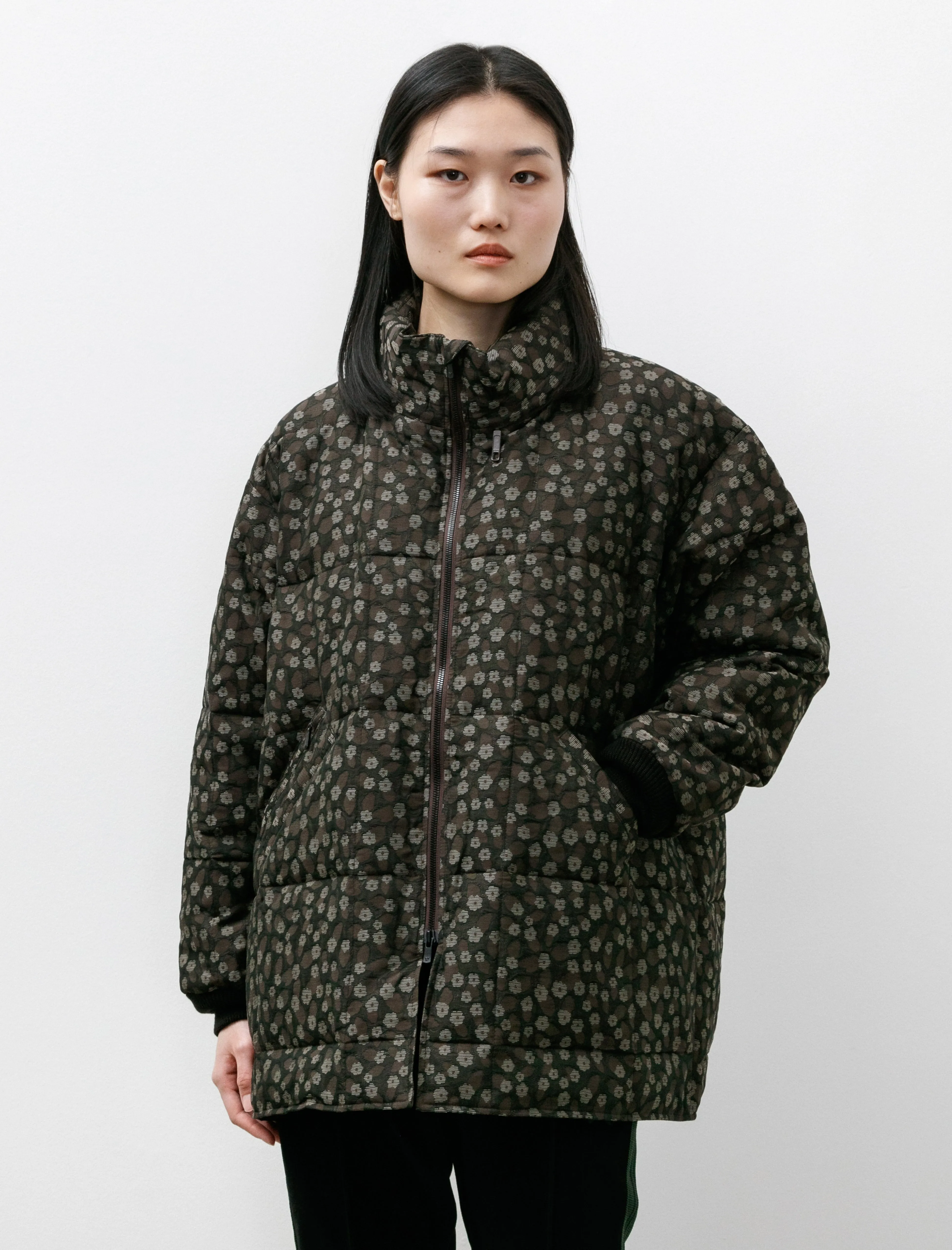 Hooded Sur Coat Brown Flowers sold by SHOP NEIGHBOR product image thumbnail 2