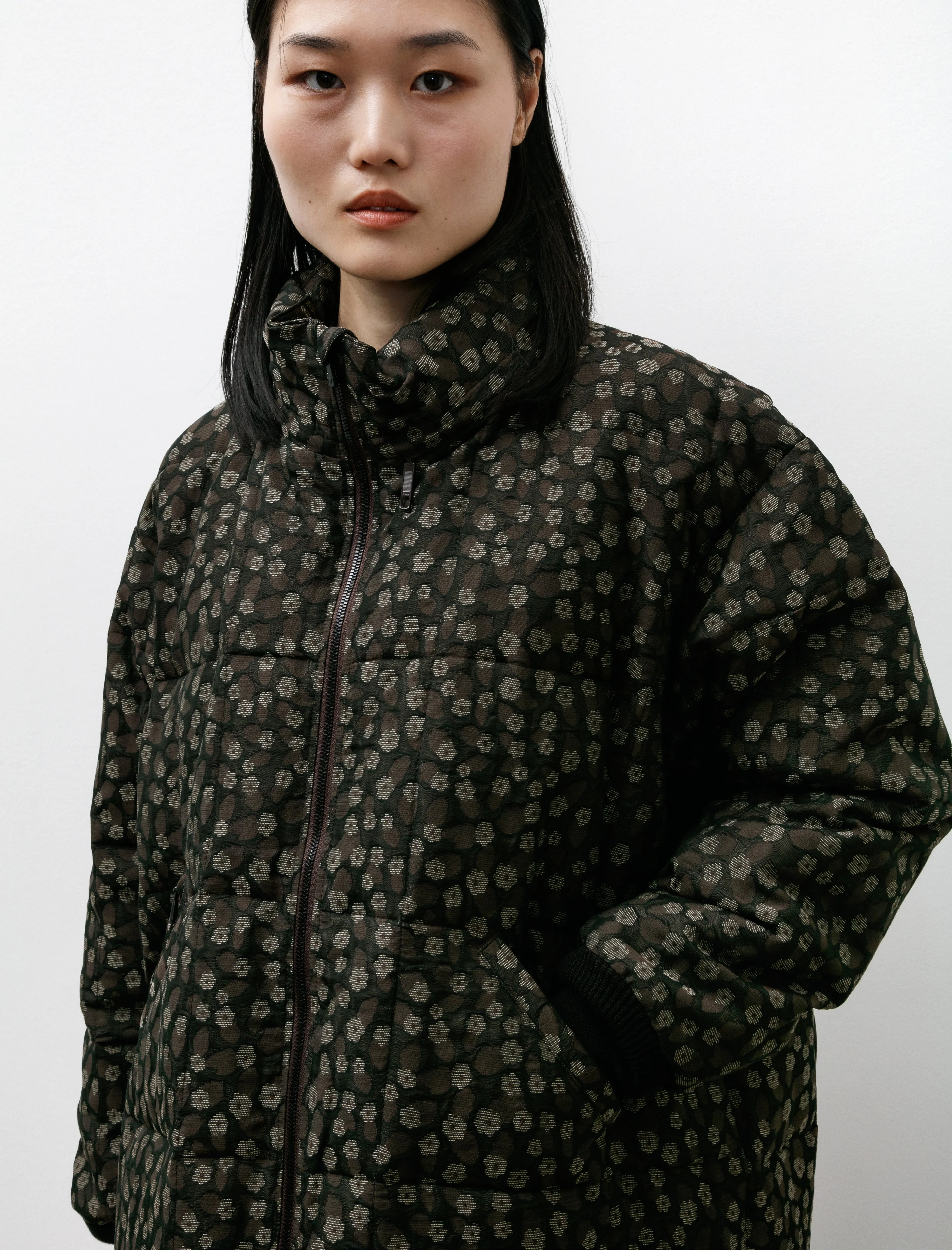 Hooded Sur Coat Brown Flowers sold by SHOP NEIGHBOR product image thumbnail 3